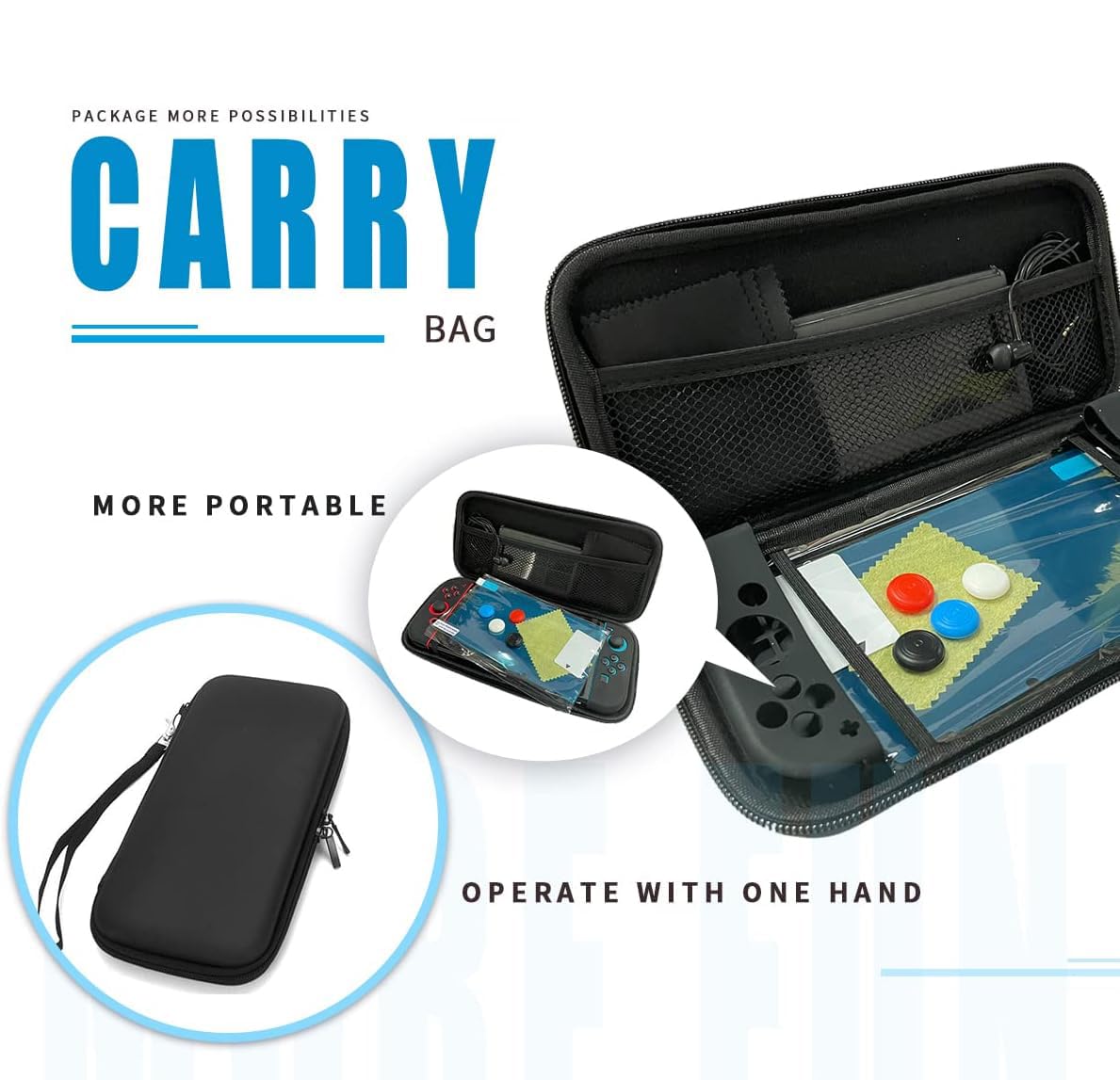 Thumbnail 6 de nimo 13-in-1 Carrying Case Bundle for Switch and Joy-Con