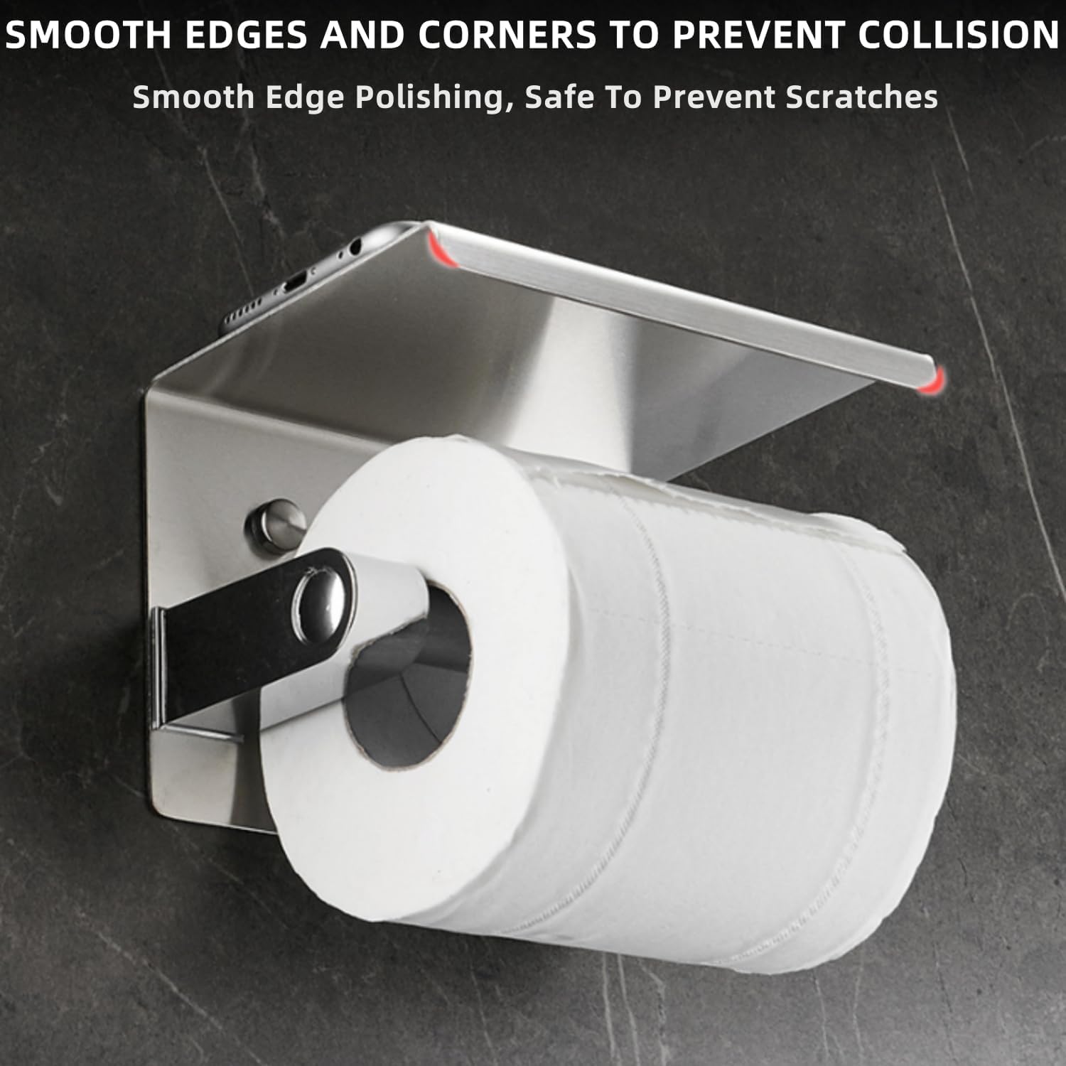 Thumbnail 6 de LSWYYP LCC0022-silver*011US Toilet Paper Holder with Shelf, 304 Stainless Steel