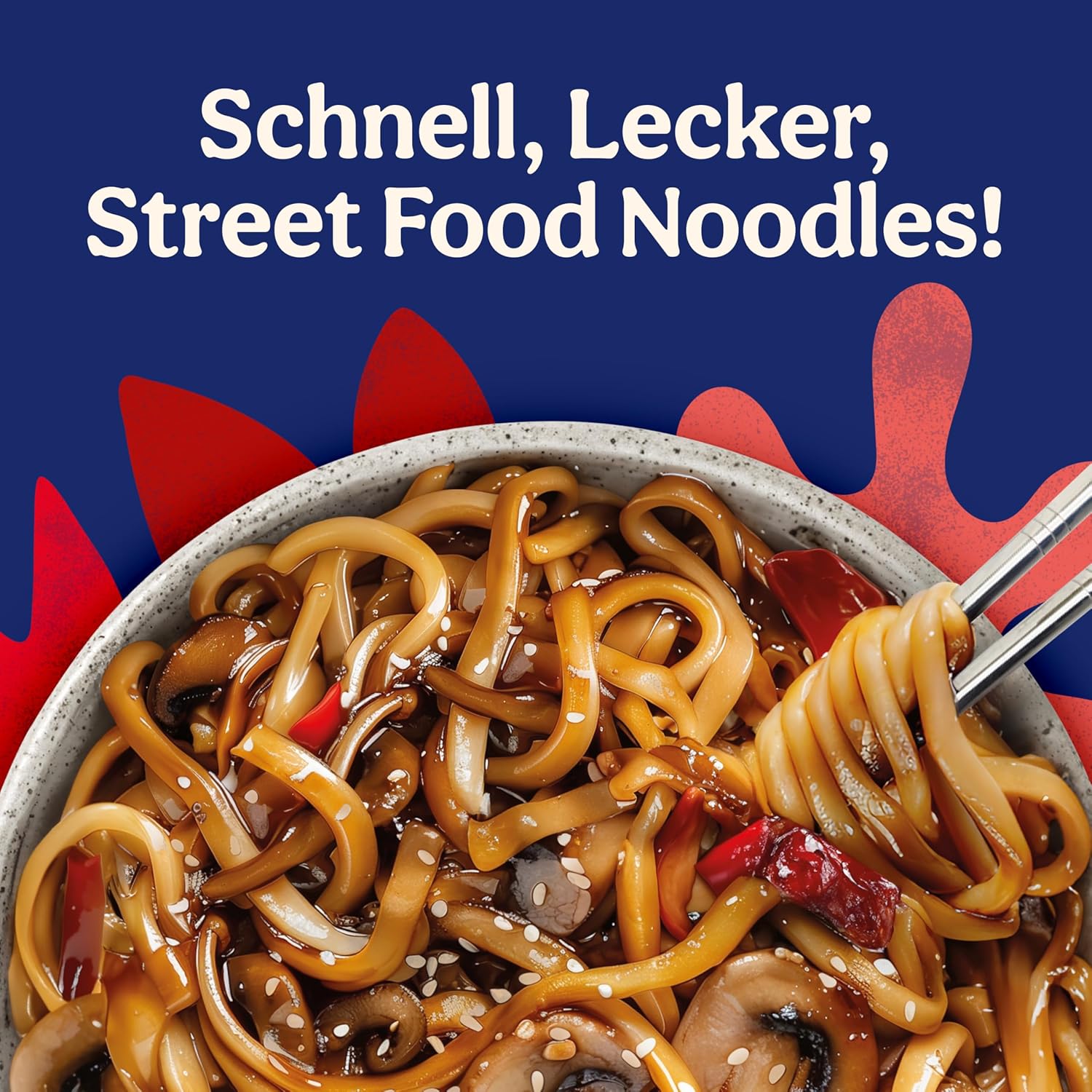 Detalle 2 de BEN'S ORIGINAL Fertiggericht Street Food Japanese Teriyaki Style Noodles – 6 x 250 g