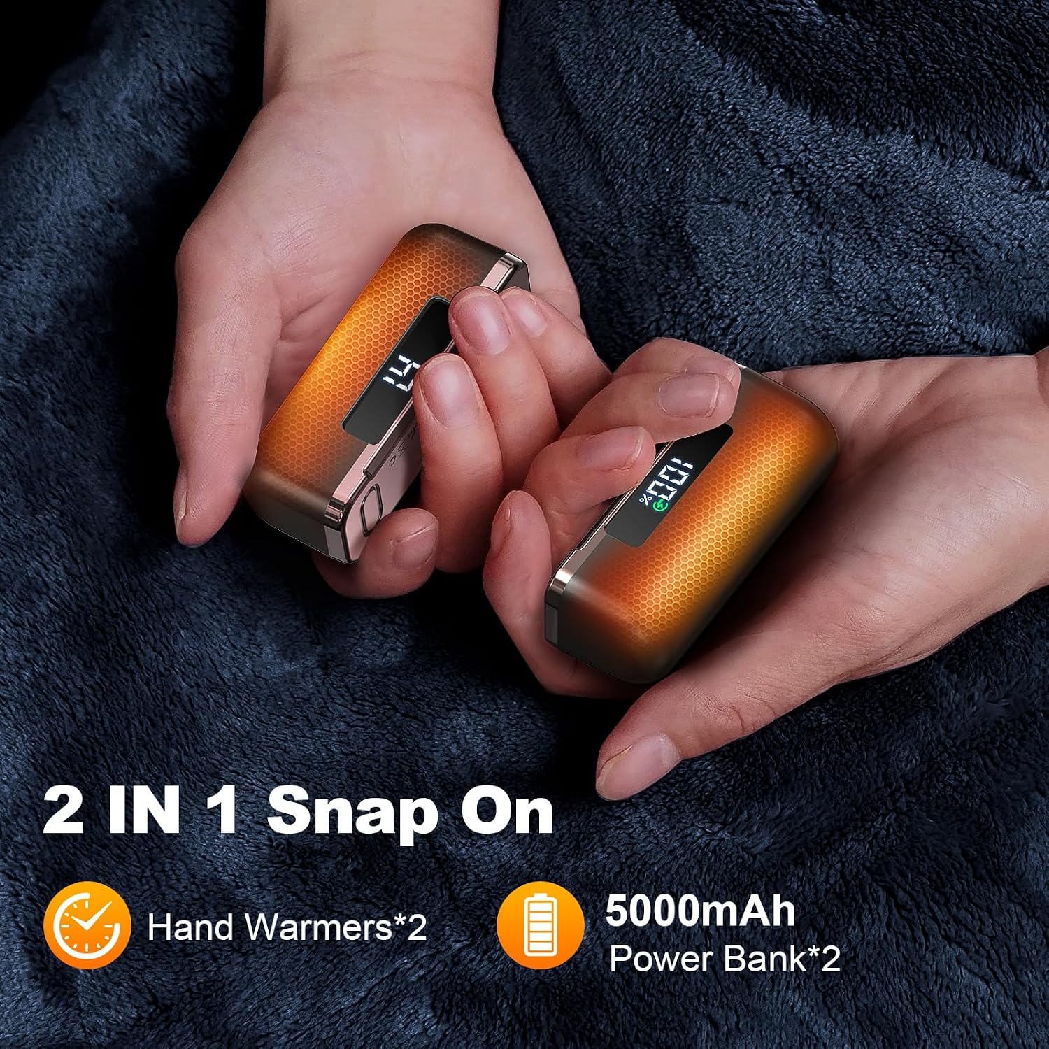 Detalle de Hand Warmers Rechargeable 2 Pack 10000mAh for Raynaud's