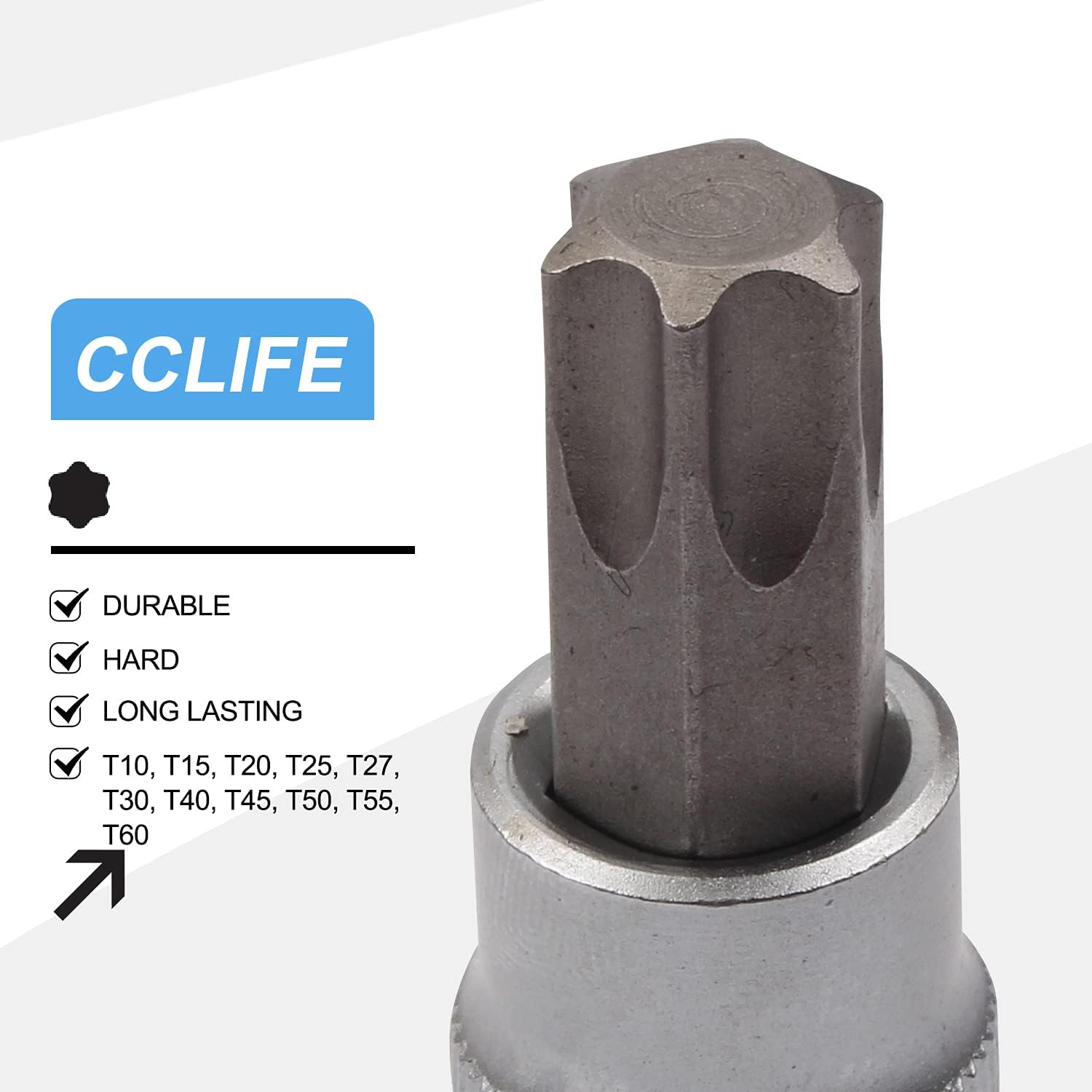 Thumbnail 4 de CCLIFE 34 pièces douilles Torx 3/8"