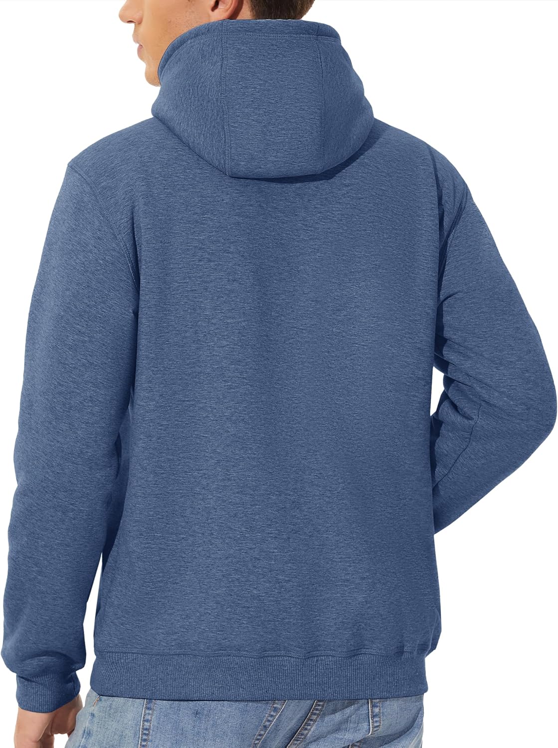 Detalle 2 de KEFITEVD Hoodie Herren Dicke Sherpa Fleece Winter