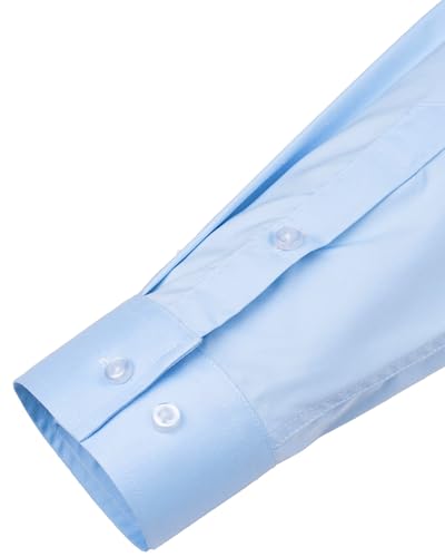 Thumbnail 4 de J.VER Men's Long Sleeve Blue Dress Shirt – Non-Iron Stretch, Regular Fit