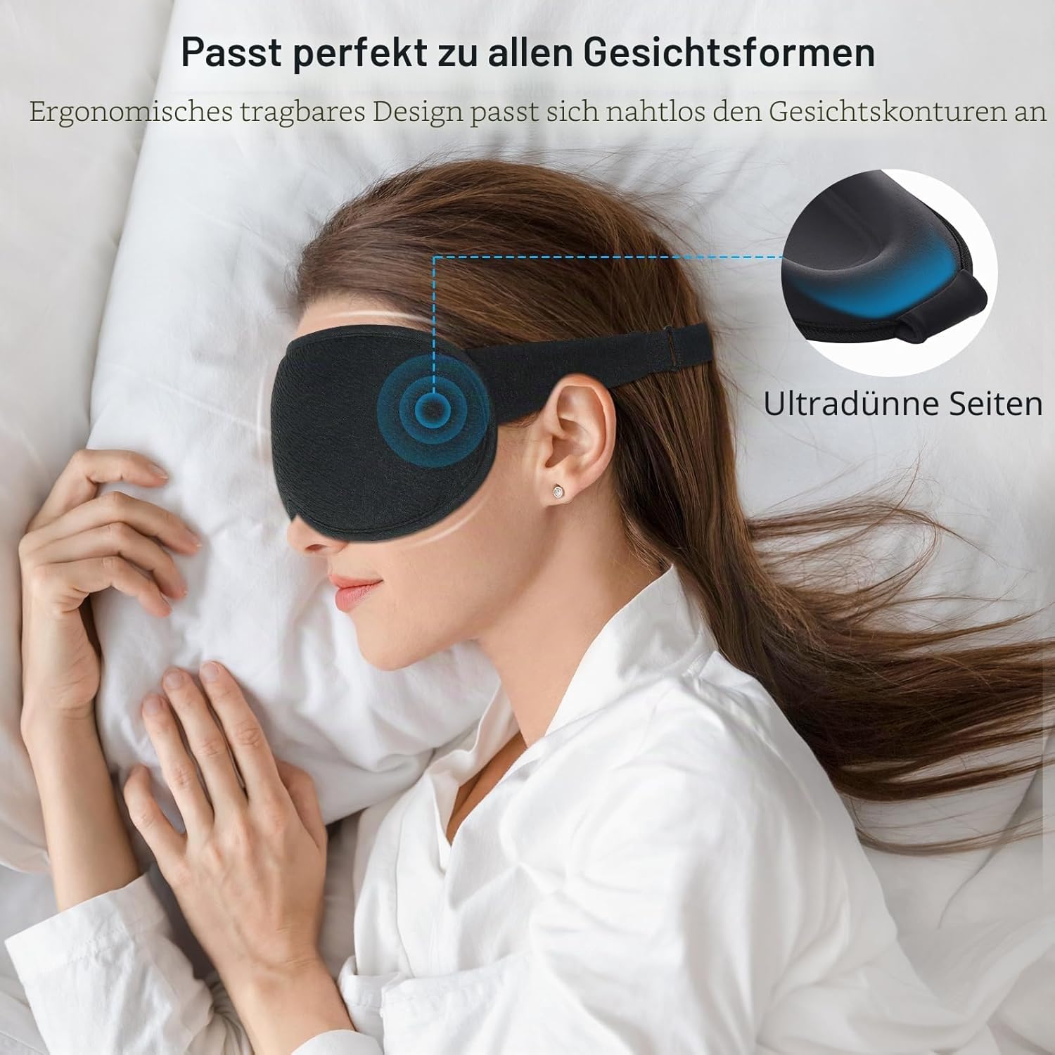 Thumbnail 3 de Gritin 3D Schlafmaske Seitenschläfer – lichtblockierend 🎭