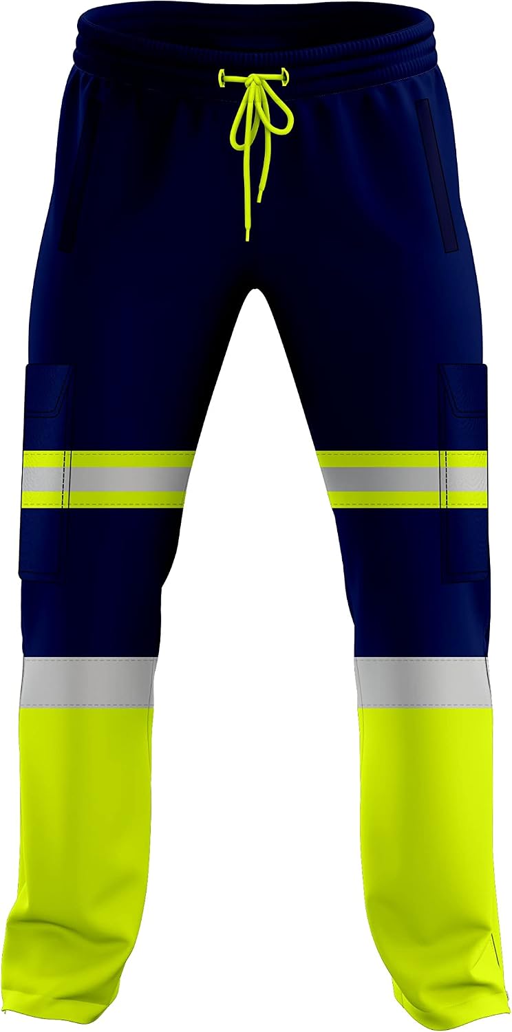 Thumbnail 6 de NOROZE Mens Hi Vis Trousers: Reflective Safety Workwear with Practical Pockets
