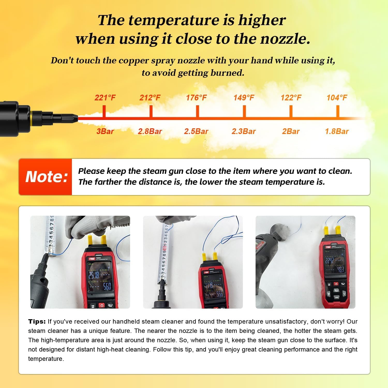 Thumbnail 4 de Steam Cleaner 2500W 1.6L Portable Steamer