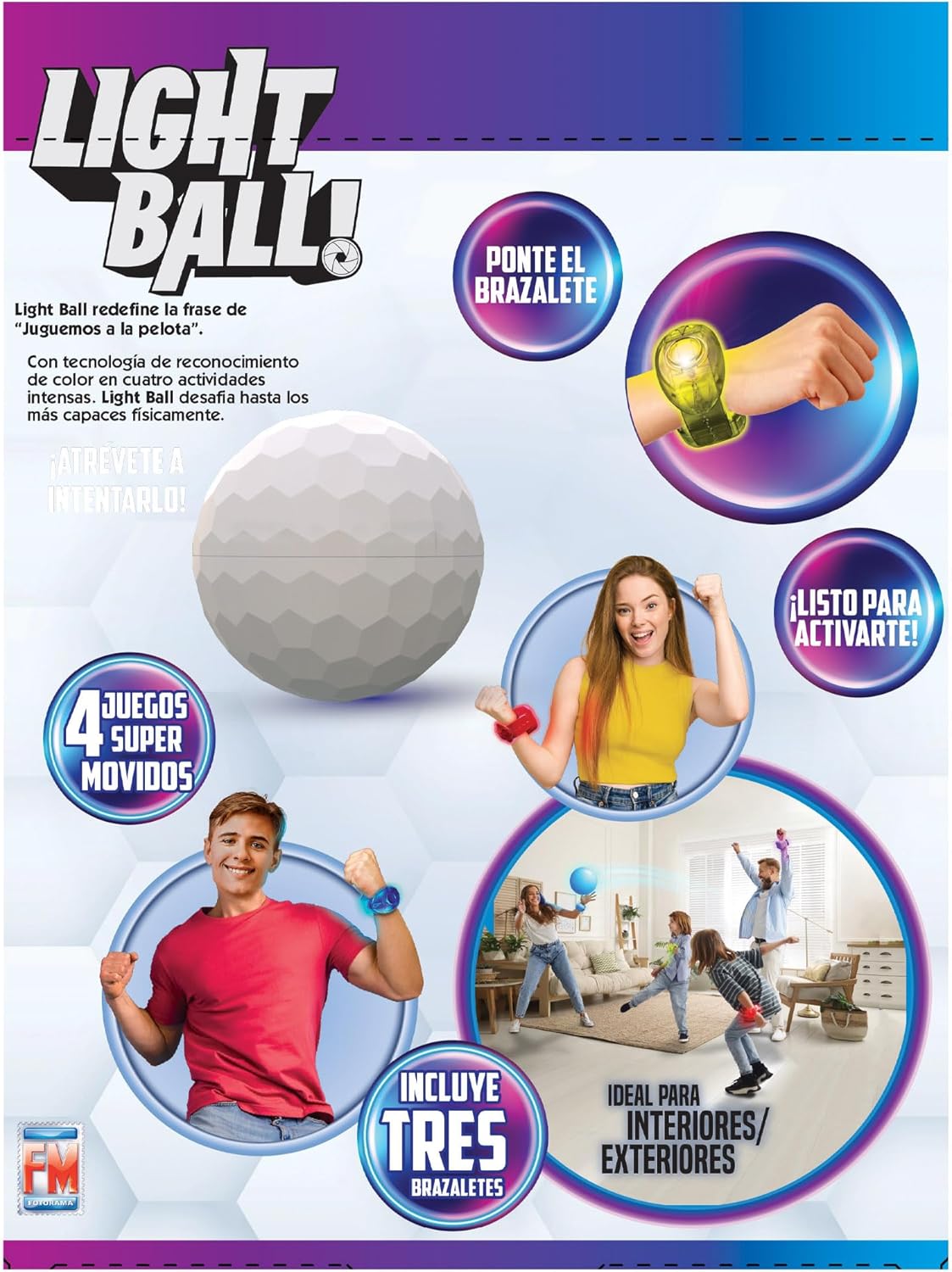 Thumbnail 3 de Glow Ball – Colour Changing Soft Ball with 3 Interactive Wristbands and 4 Fast-Action Games in 1