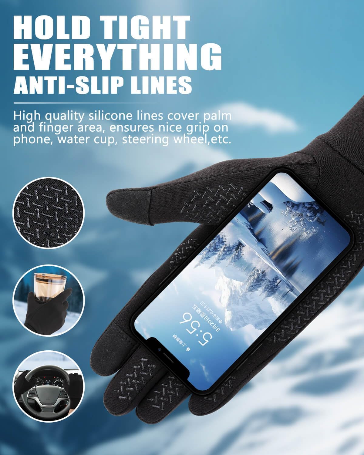 Detalle de Aegend Winter Gloves for Men Women ⚡