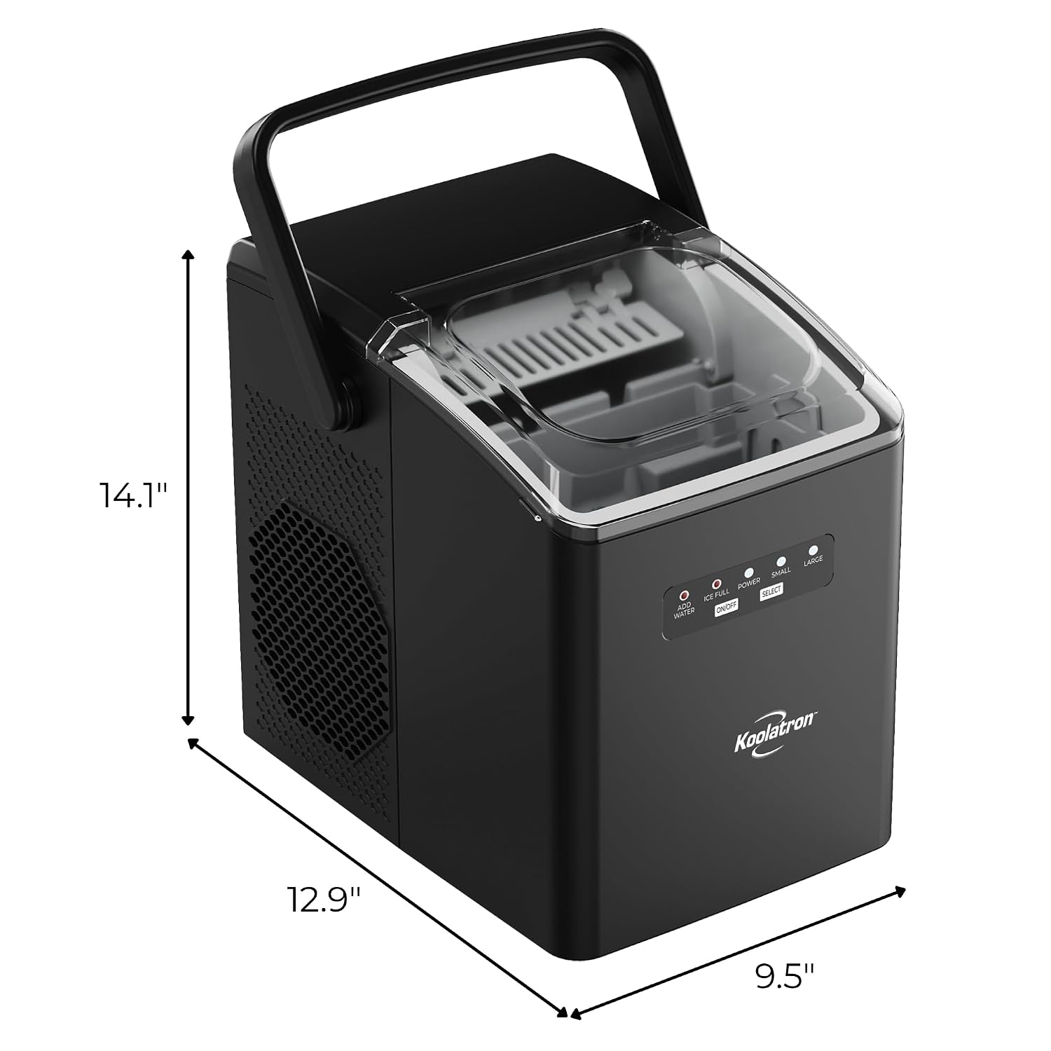 Thumbnail 6 de Koolatron KIM26B AZ2 Countertop Ice Maker with Handle, 26 lb/Day, Black