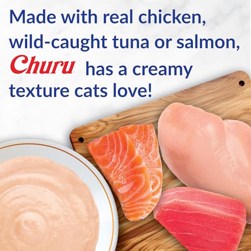 Thumbnail 1 de INABA Churu Cat Treats, Lickable Creamy Purée – Chicken Variety, 0.5 oz Tubes (120 total)