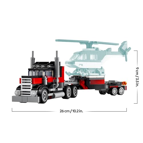 Thumbnail 7 de LEGO Creator 3in1 Flatbed Truck with Helicopter (31146)