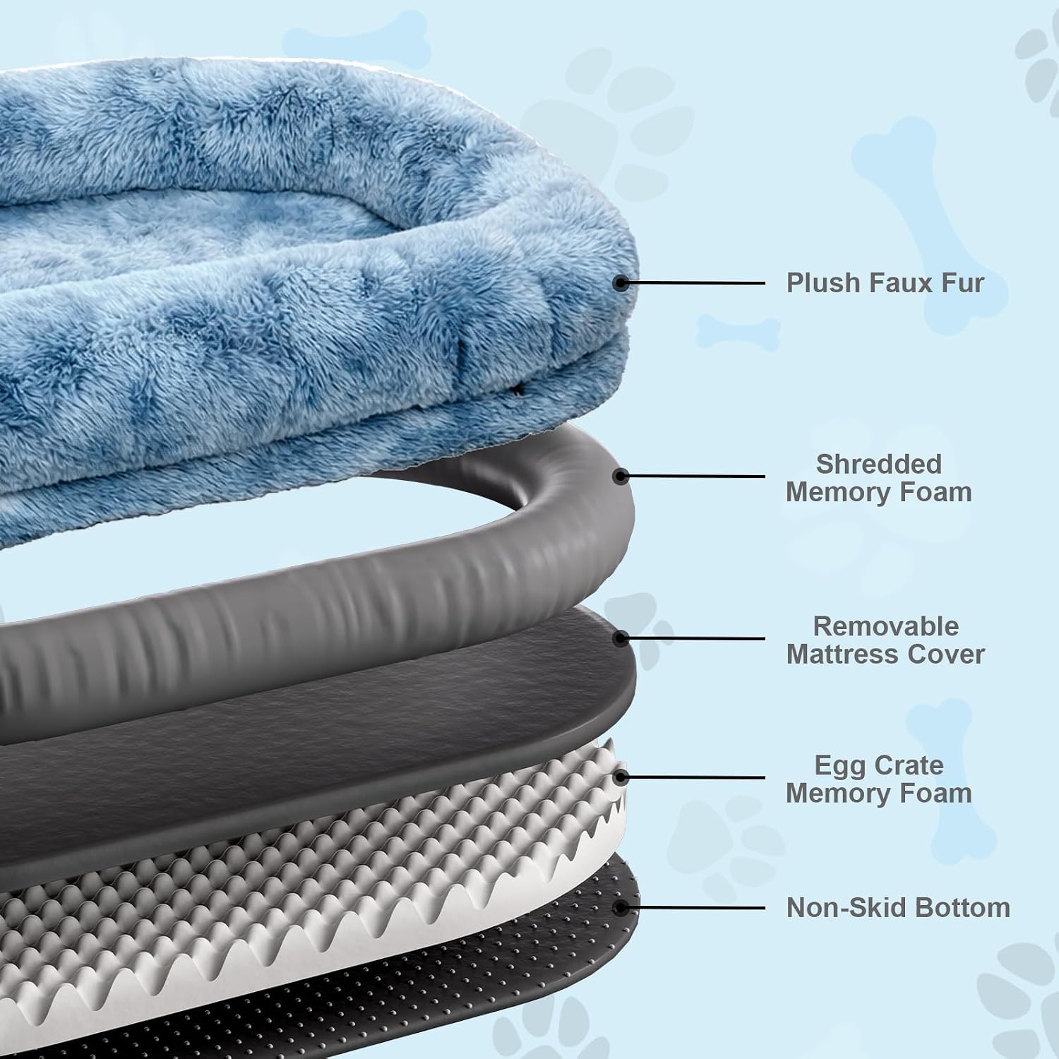 Detalle de Human Dog Bed, 79 x 44 x 12.5 Inches