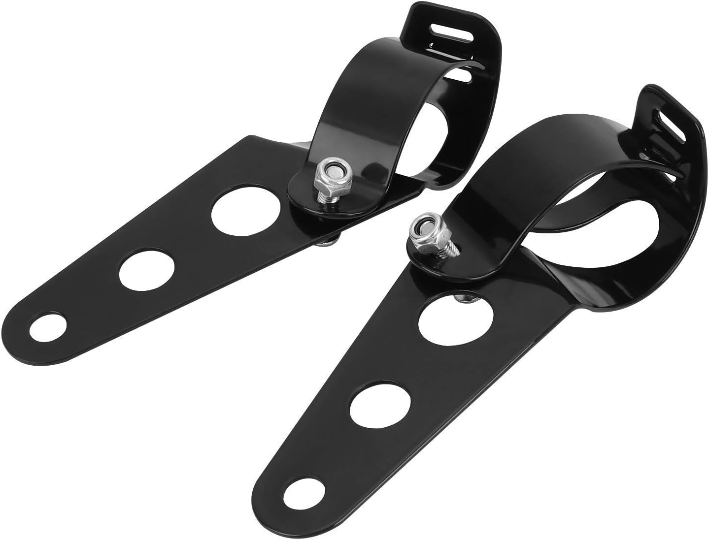 Detalle de OSAN Motorcycle Headlight Mount Brackets 35mm-43mm Fork Ear for Chopper Café Racer (Black)