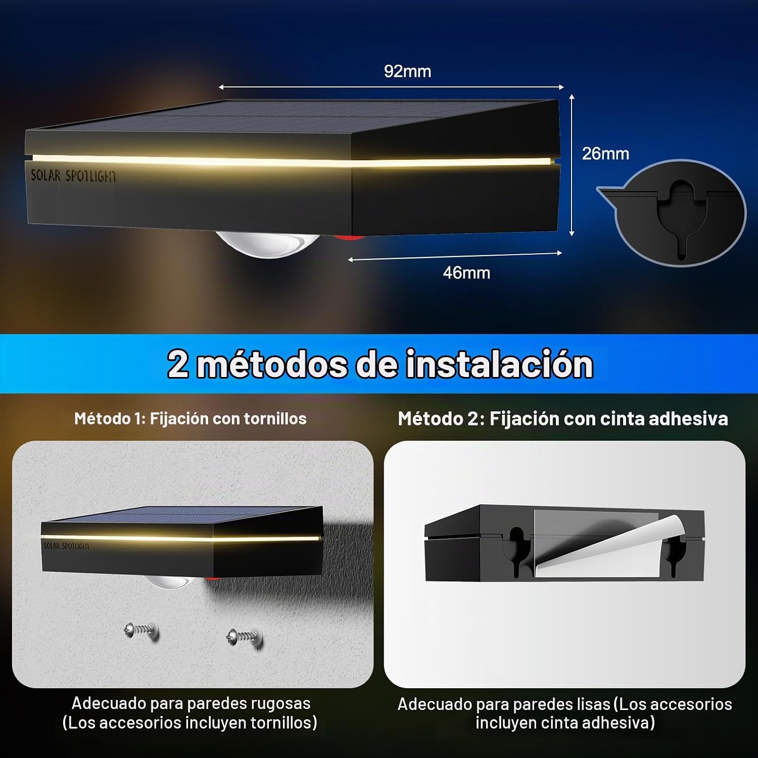 Thumbnail 4 de Giliwosy: 4 luces solares de exterior para jardín con 3 temperaturas de color y IP65