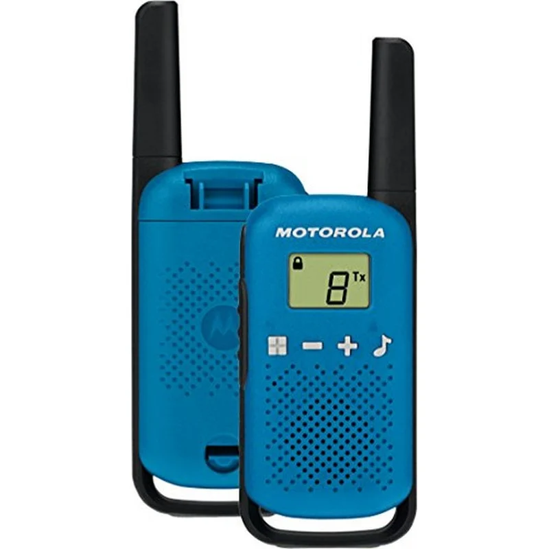 Detalle 2 de Motorola TLKR T42 Pack 2 walkie talkies azules (PMR446, 16 canales, hasta 4 km)