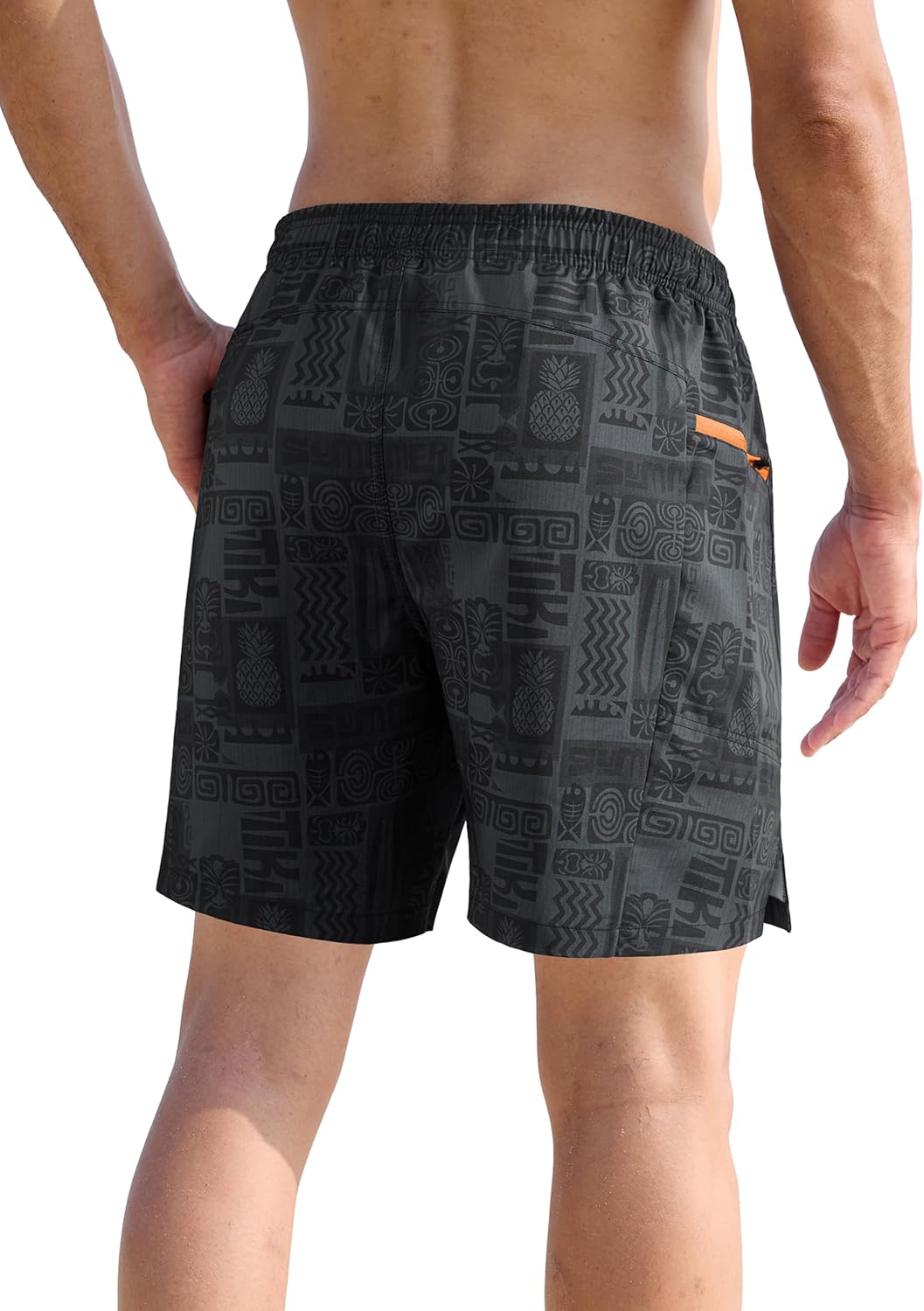 Detalle 1 de APTRO 2-in-1 Men's Swim Trunks, 7-Inch Inseam, Quick-Dry with Zipper Pockets