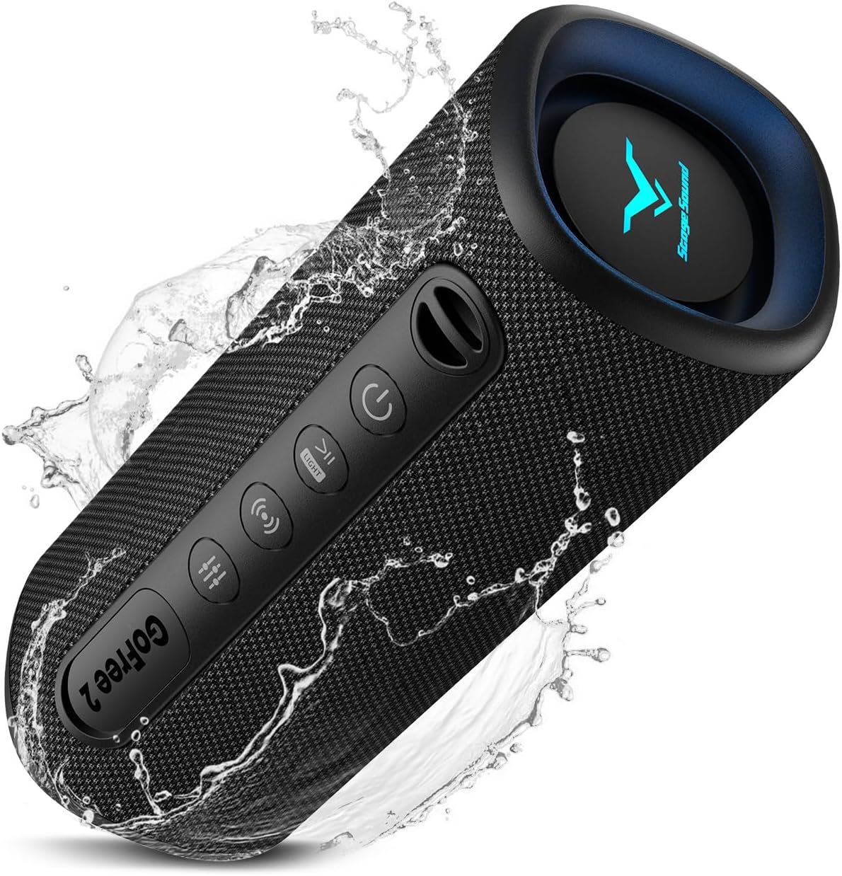 Detalle de StageSound Outdoor Bluetooth Lautsprecher „GoFree 2“ mit 40 W Peak, IP67, RGB & TWS Stereo