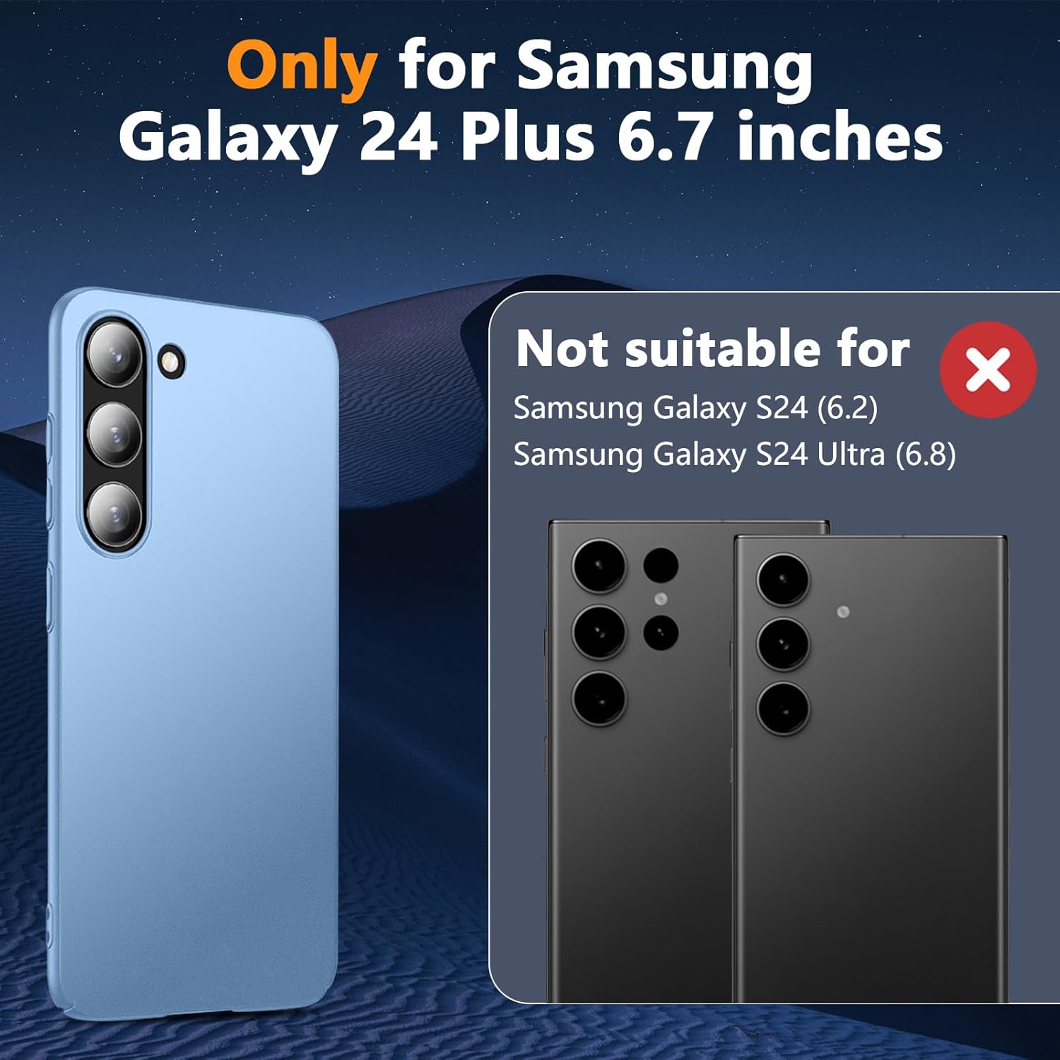 Detalle de Galful Slim Case für Samsung Galaxy S24 Plus – Matte, Ultra Dünn, 6,7
