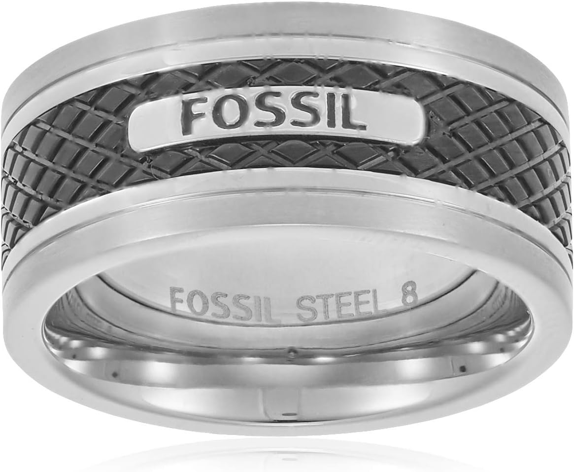 Thumbnail 5 de Fossil Herren-Edelstahlband Ringe – zeitloses Design aus poliertem Edelstahl