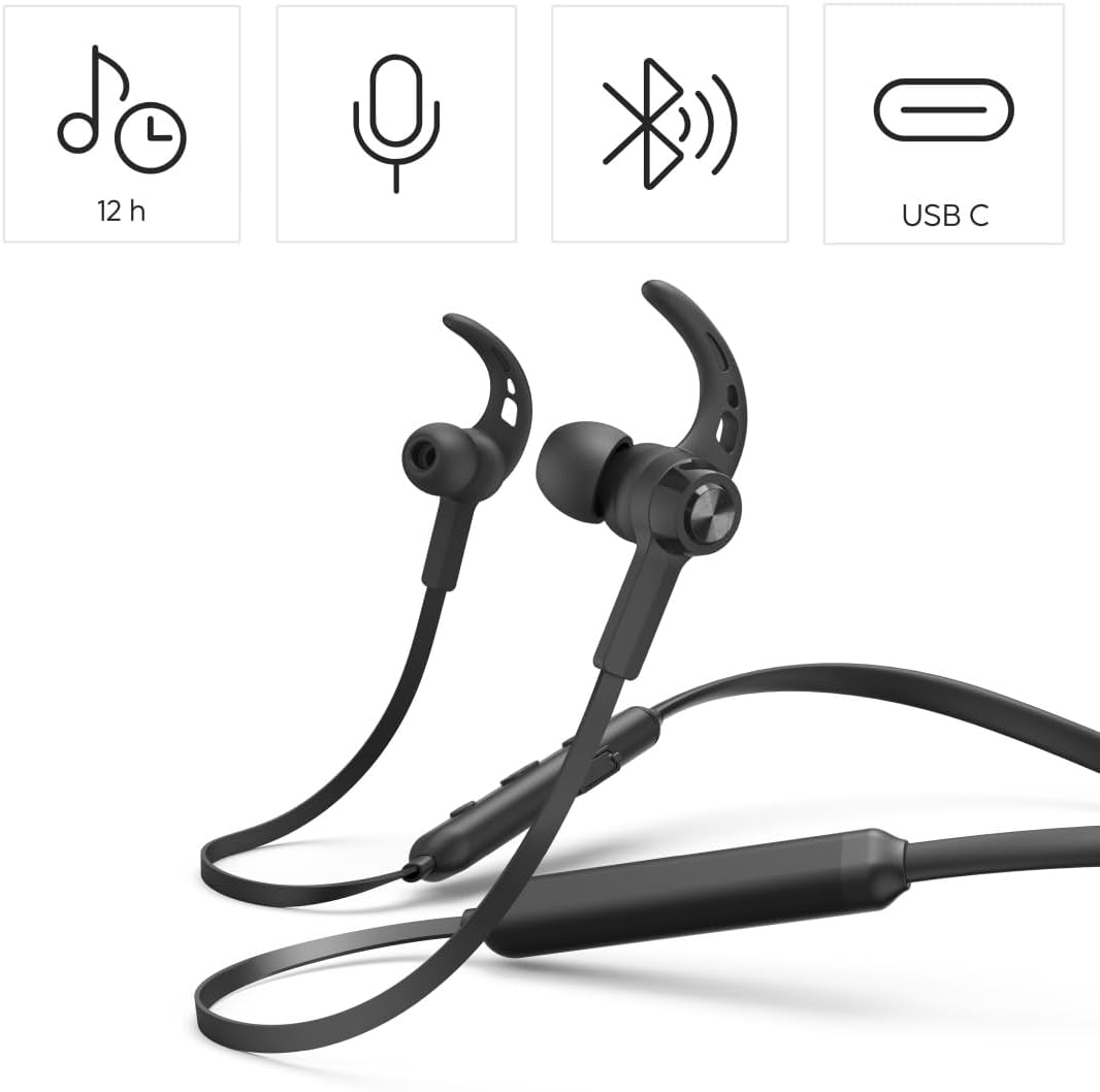 Thumbnail 1 de Hama Freedom Neck III Bluetooth Headphones (In-Ear) with Microphone, Ear Hook – black