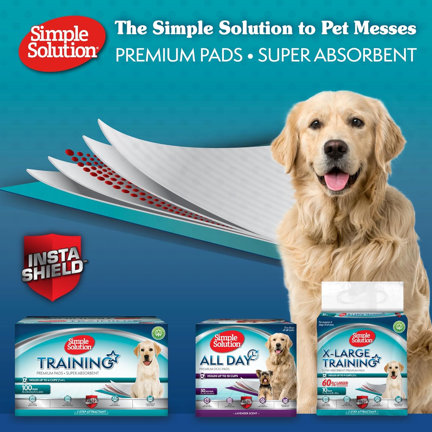 Thumbnail 1 de Simple Solution 90631 Tappetini Addestramento Cane e Cucciolo a 6 Strati