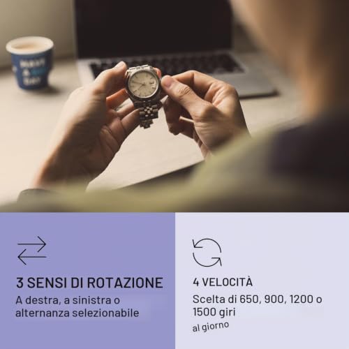 Detalle de KLARSTEIN Uhrenbeweger, caricaorologi automatico effetto legno per 1 orologio