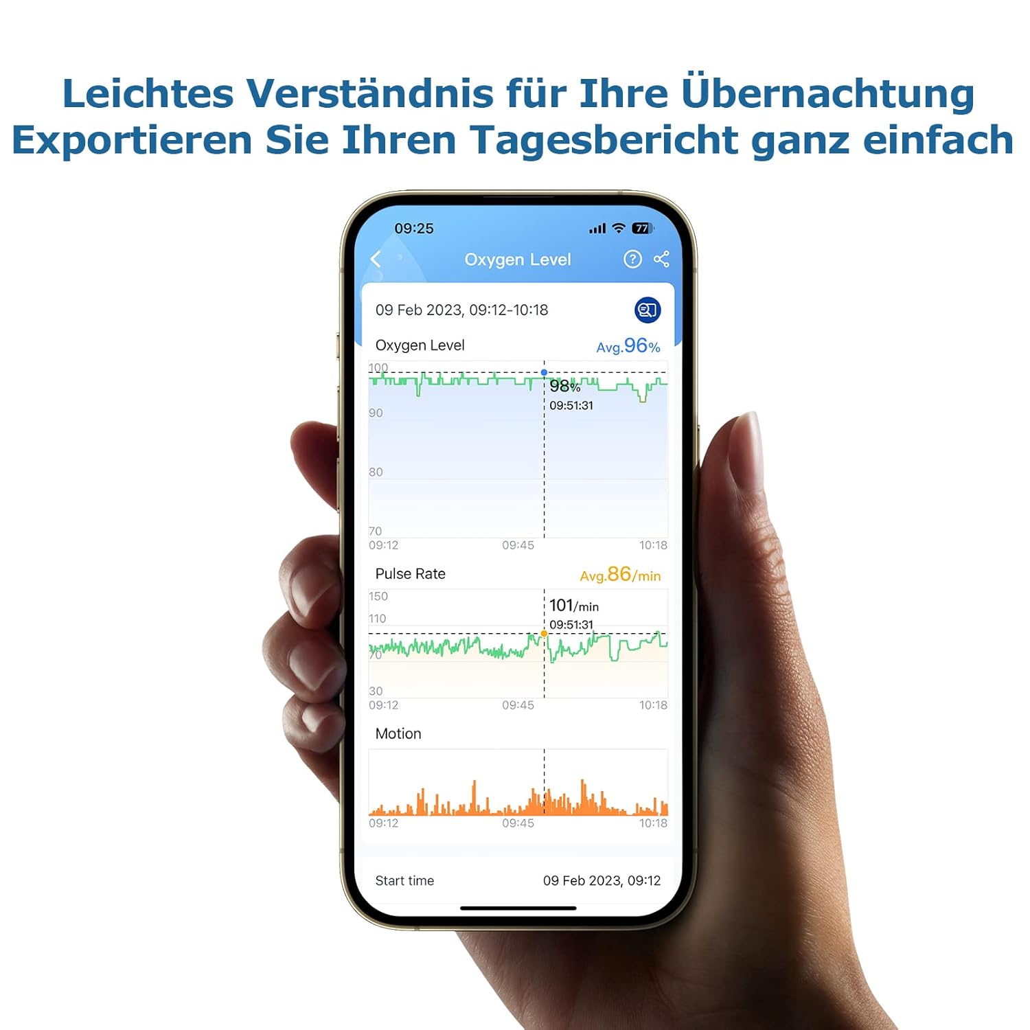 Detalle 2 de ViATOM O2 Ring Pulsoximeter – kontinuierliche Überwachung von Sauerstoffsättigung und Puls