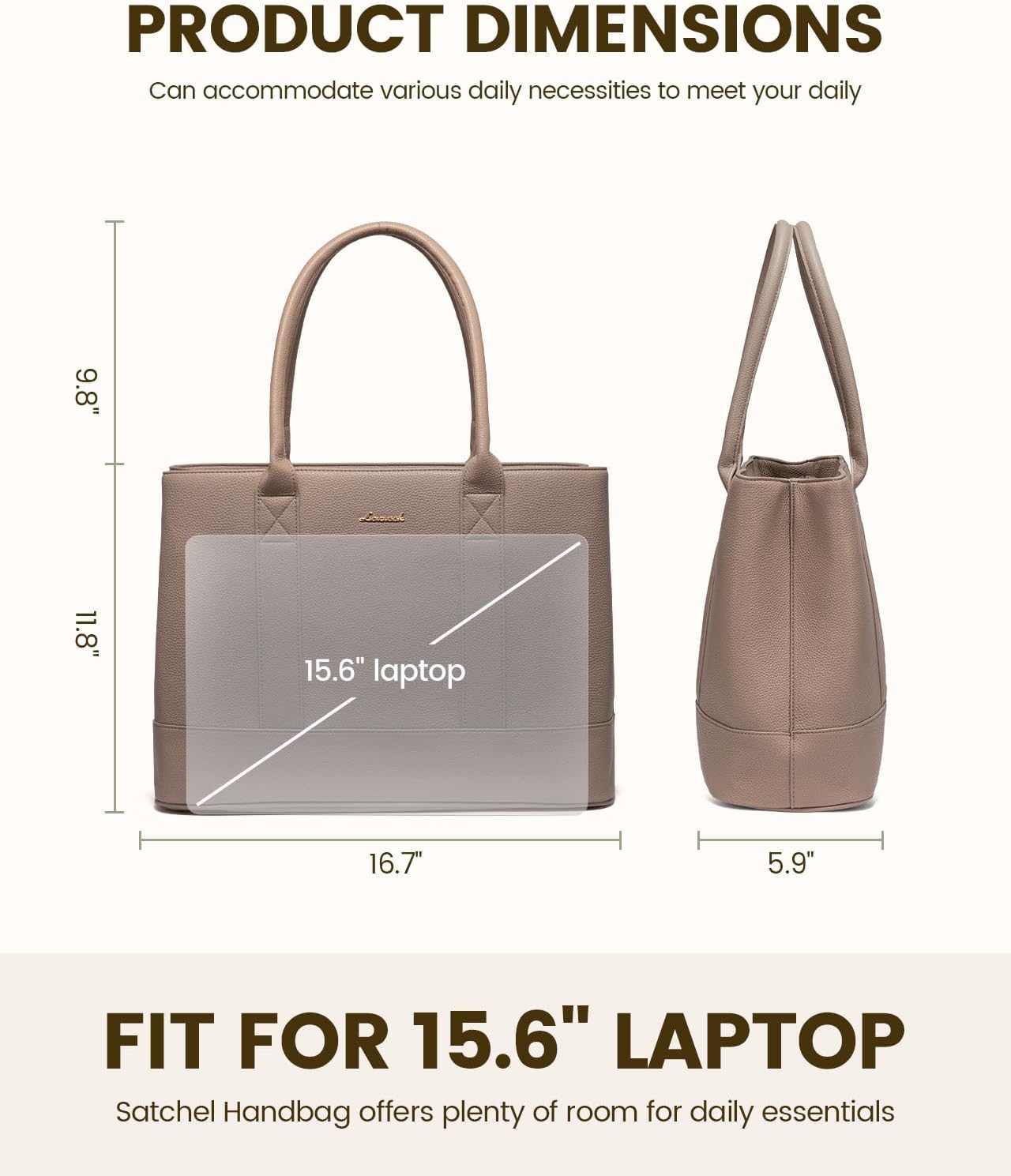 Detalle 1 de LOVEVOOK 15.6" Laptop Tote Bag