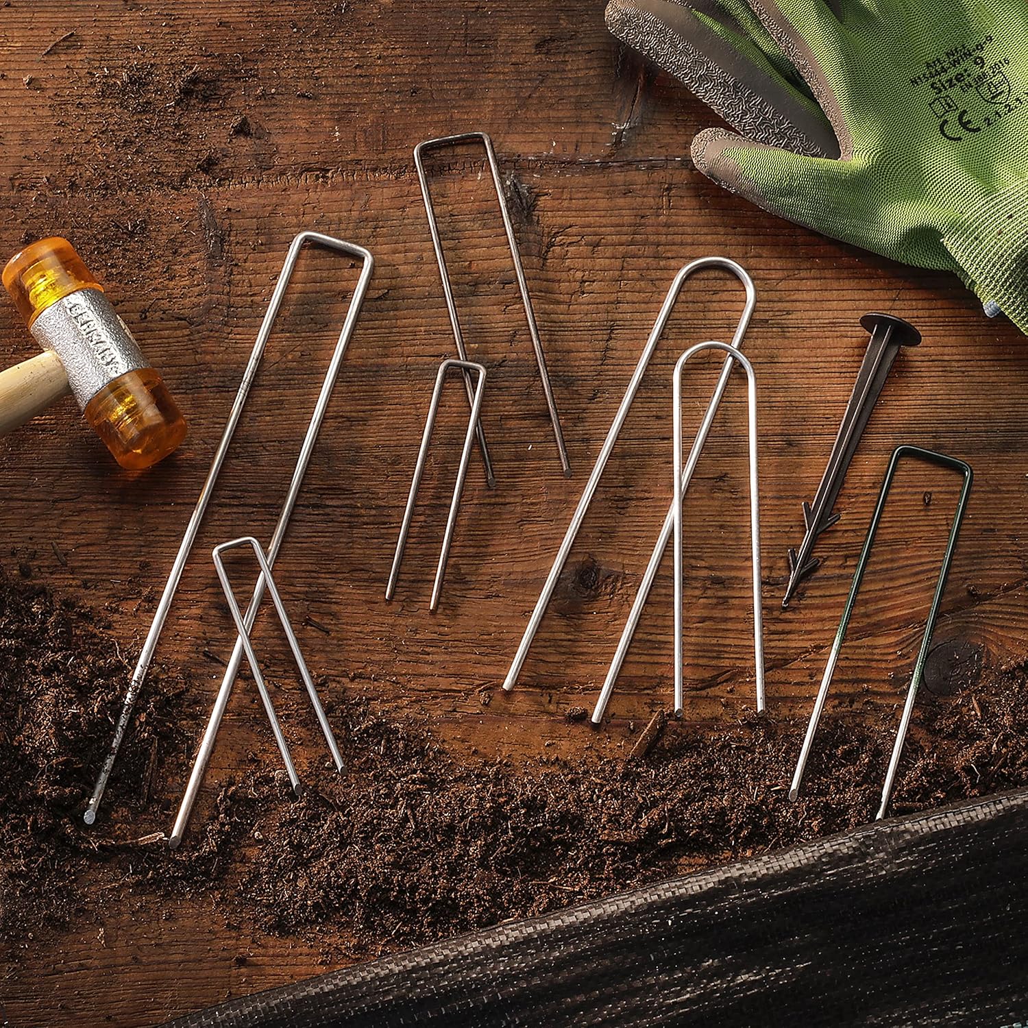 Thumbnail 5 de GardenMate 100 Erdanker verzinkt (150 mm) – Befestigungsanker für Kunstrasen, Unkrautvlies & Co.