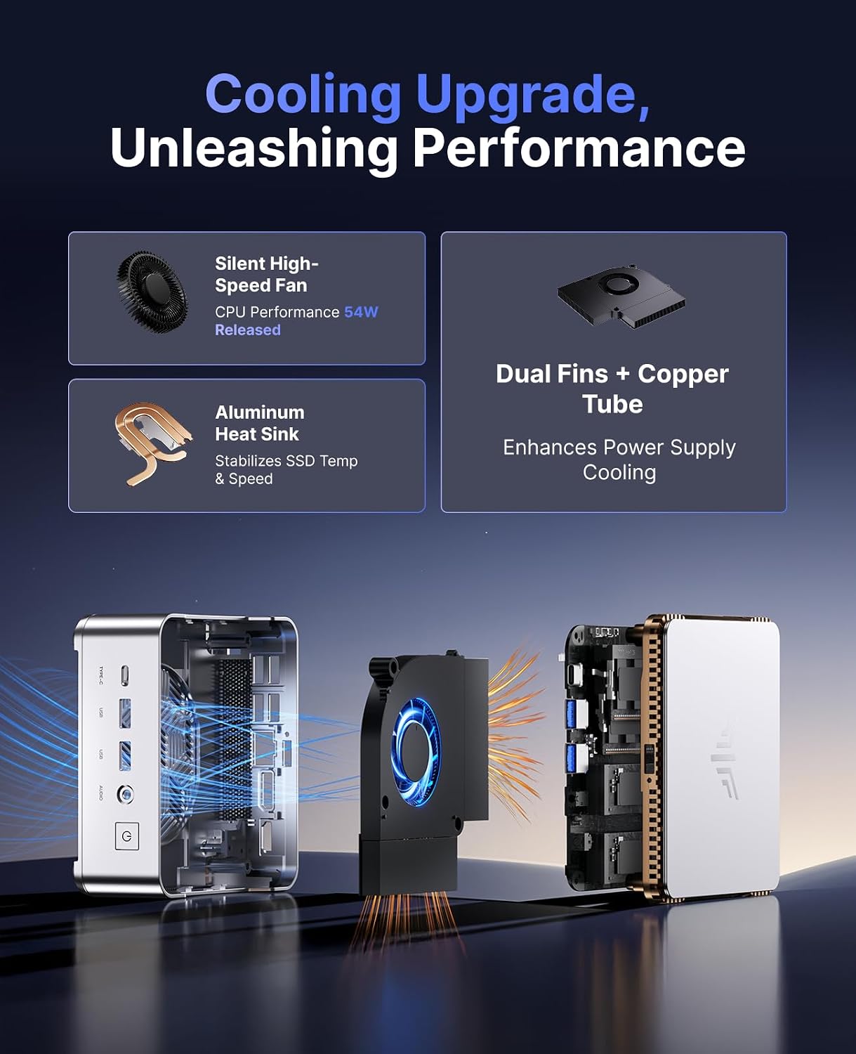 Thumbnail 5 de NiPoGi H2 Mini PC: 14th Gen Intel Core i5-14450HX in a compact, upgradeable kit