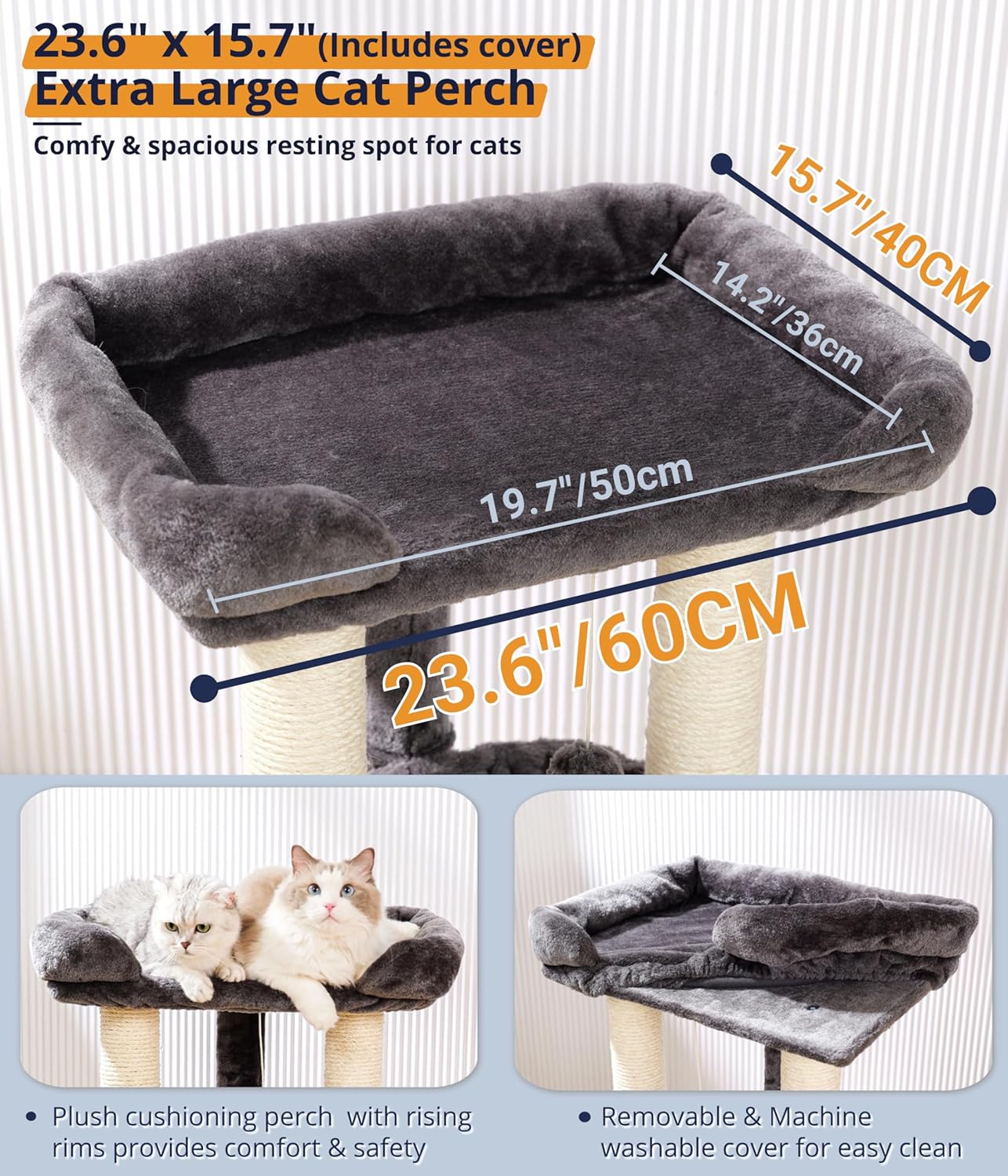 Thumbnail 3 de Happi N Pets 71CM Cat Tree Tower