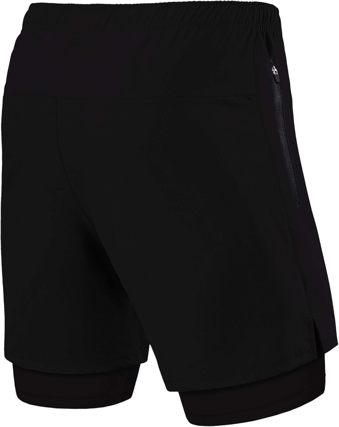 Detalle de TCA Ultra Pantaloncini Uomo Sportivi 2 in 1 da Corsa con Tasche a Chiusura Zip