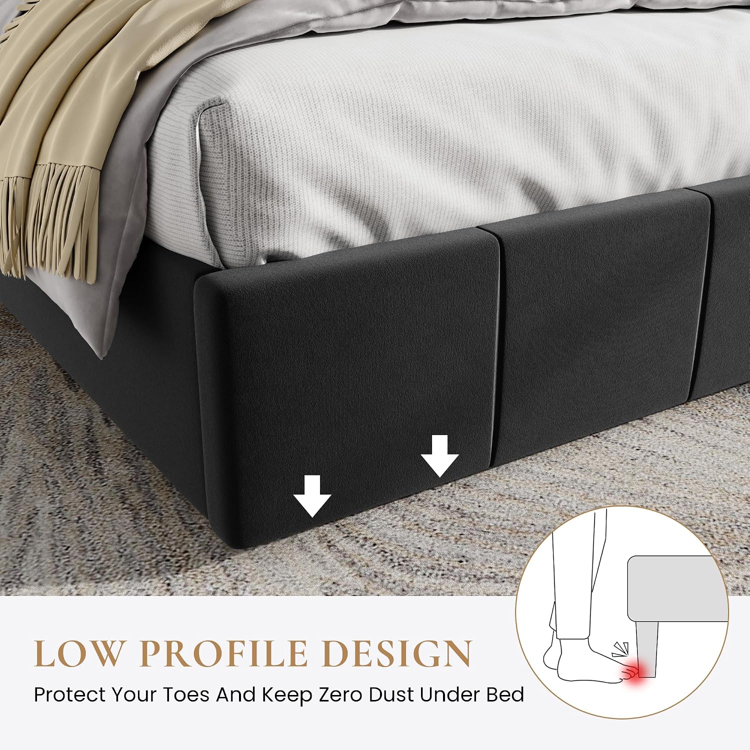 Detalle de SHA CERLIN Queen Bed Frame