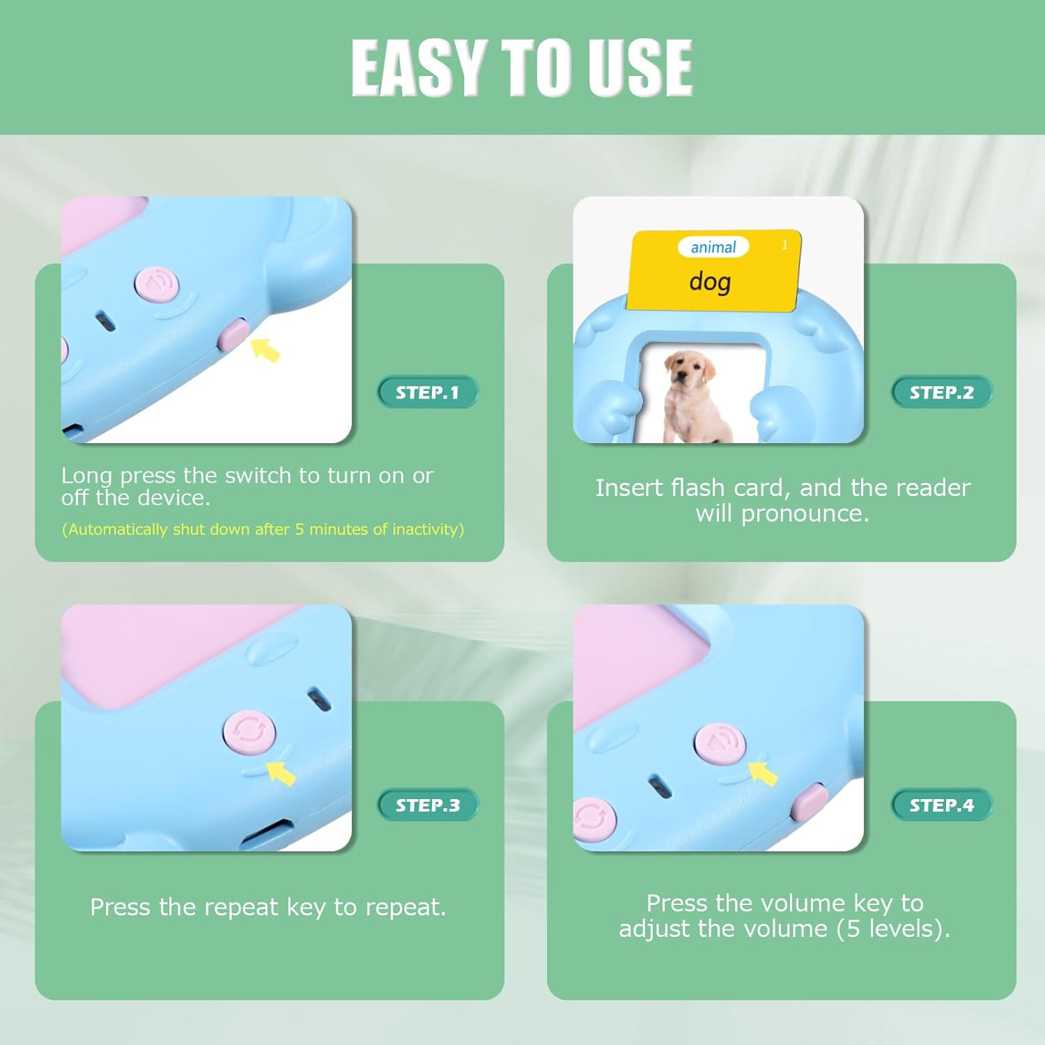 Thumbnail 5 de Talking Flash Cards 510 words educational toys