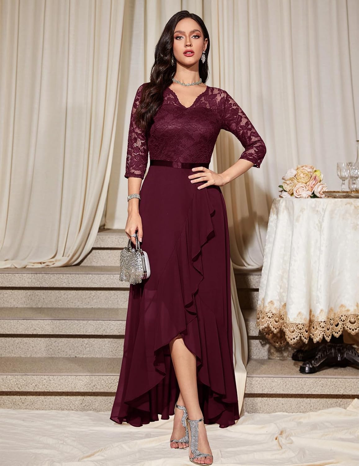 Thumbnail 3 de Bbonlinedress Abendkleid Spitzen Chiffon