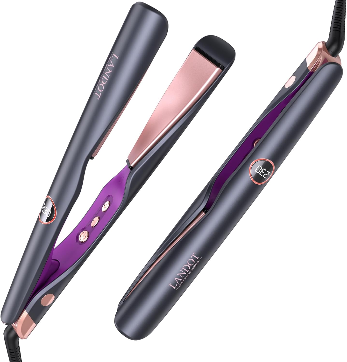 Detalle de LANDOT Glätteisen 2in1 Locken Glätten 120–230 °C ⌚🎀