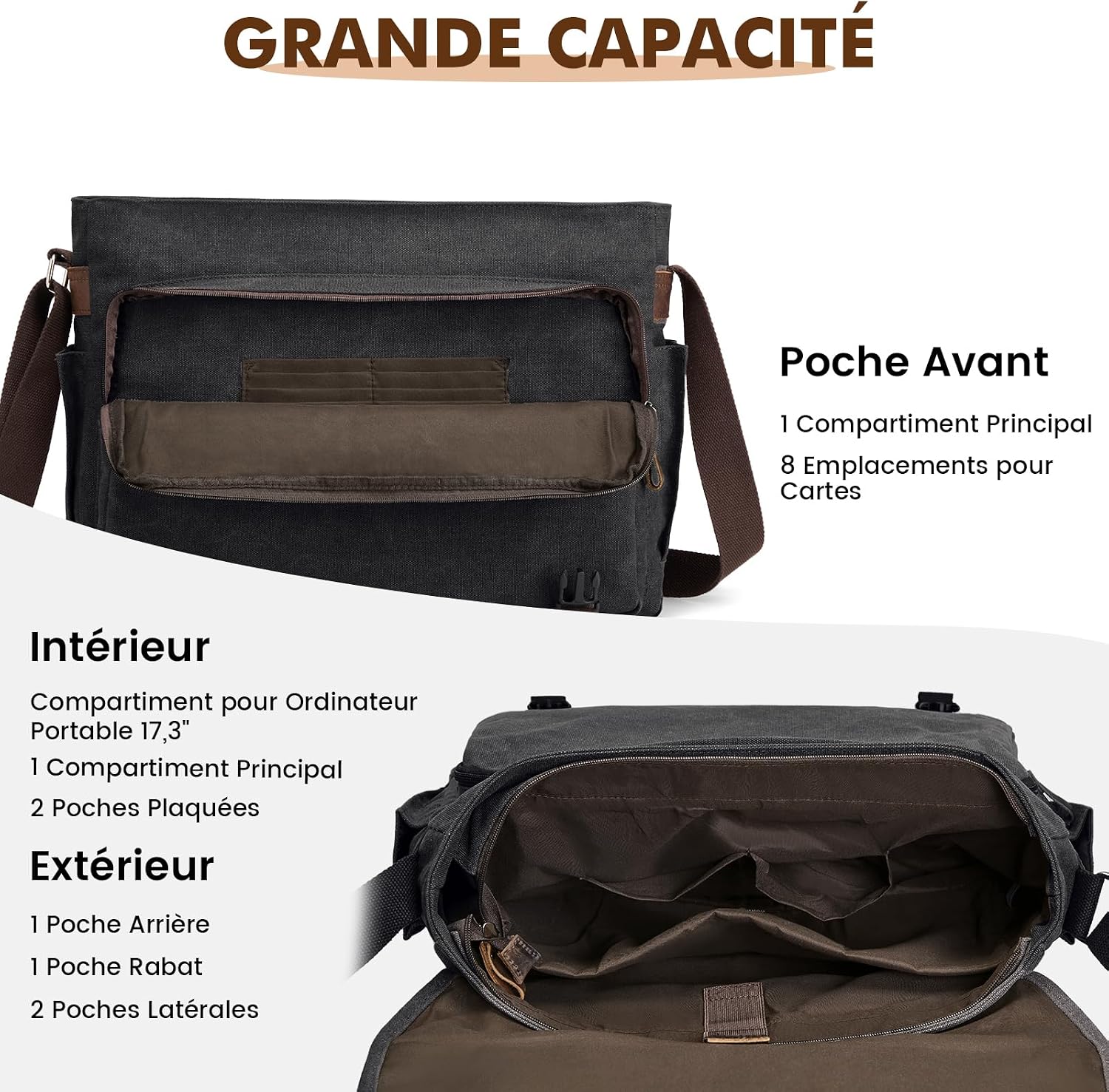 Thumbnail 3 de S-ZONE Sac bandoulière 17,3 pouces