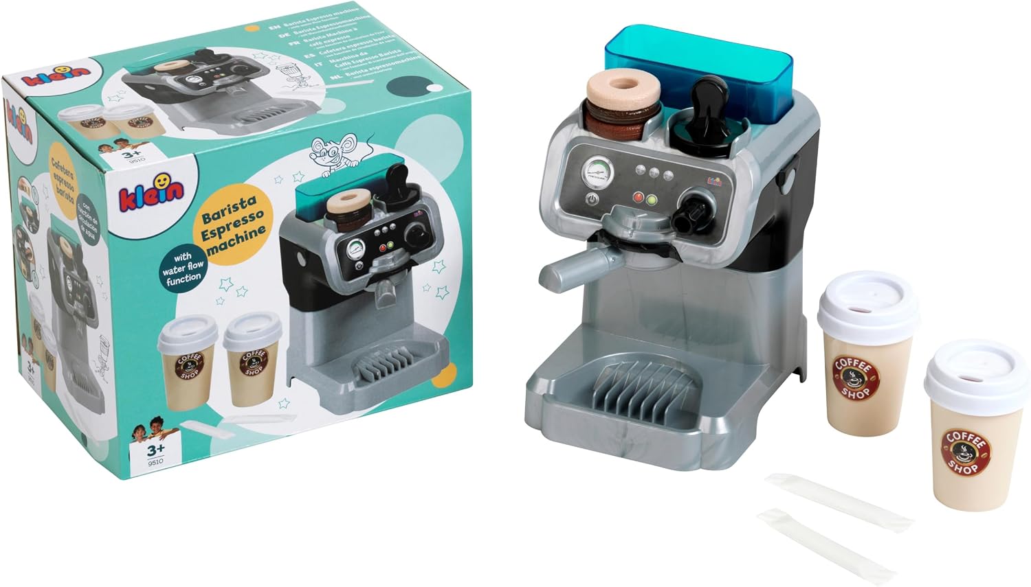 Detalle 2 de Kinder-Kaffeemaschine Theo Klein 9510 Barista mit Wassertank und Durchlauffunktion ab 3 Jahren
