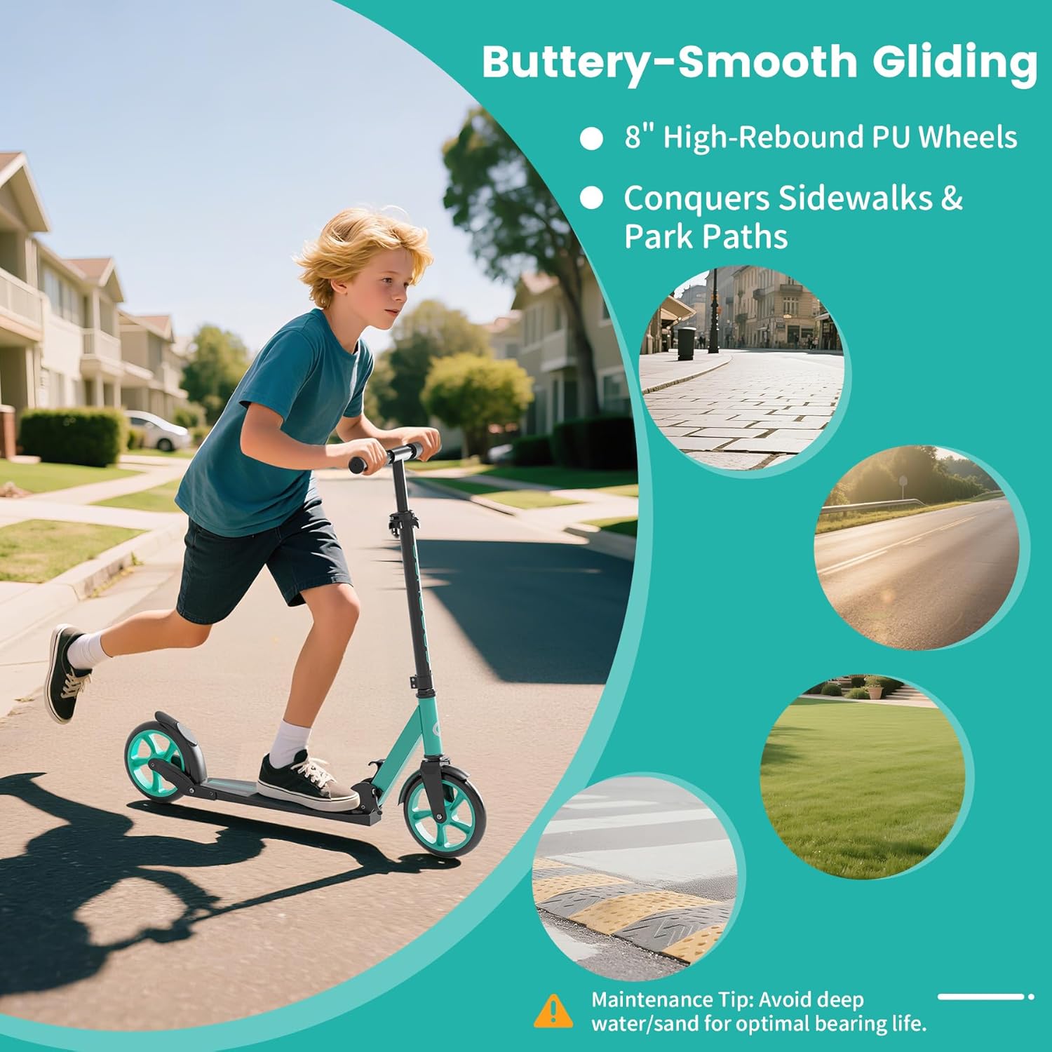 Thumbnail 5 de Kick Scooter 8-Inch Wheels 240 lbs 🛴