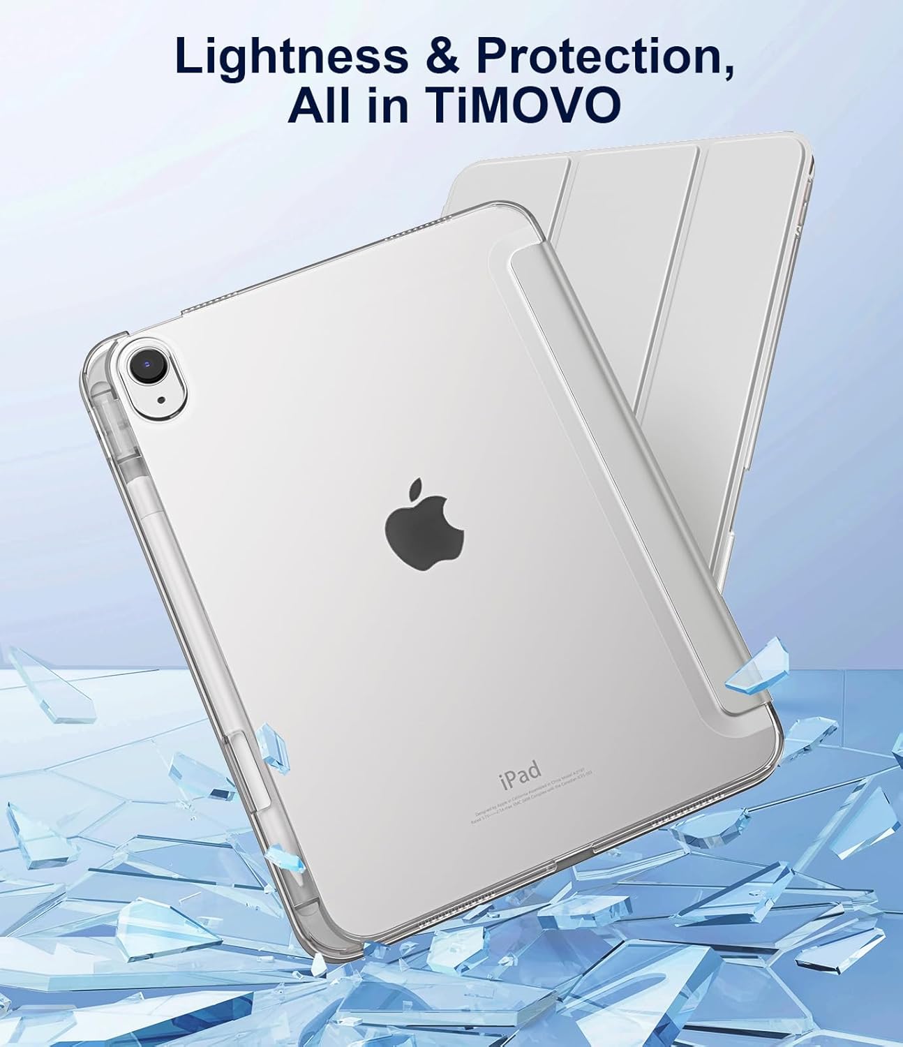 Thumbnail 6 de TiMOVO Protective Case for iPad A16 (11th Gen, 2025) & iPad 10th Gen (10.9-inch) with Pencil Holder, Apricot Gray