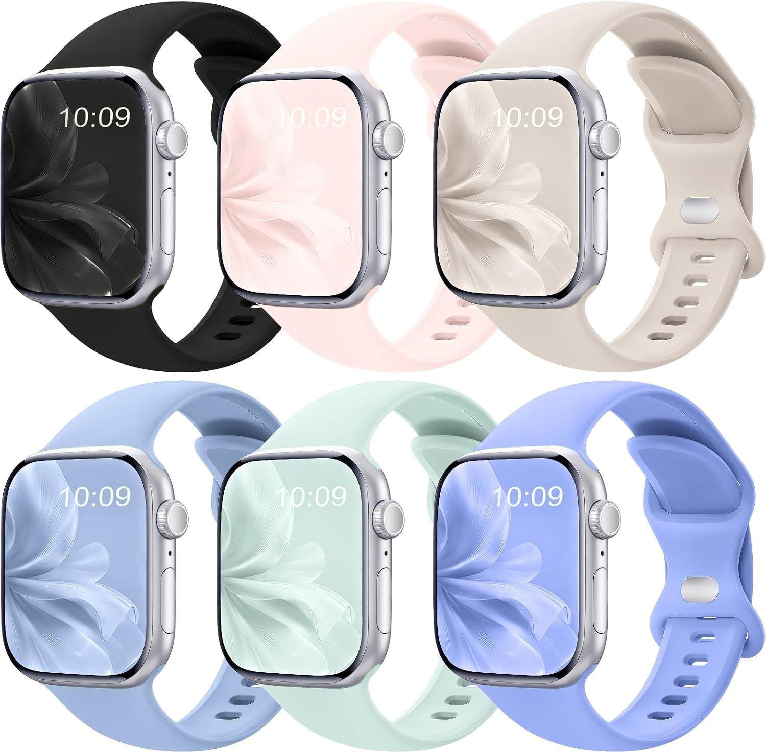 Thumbnail 4 de 6 Pack Silicone Sport Bands for Apple Watch