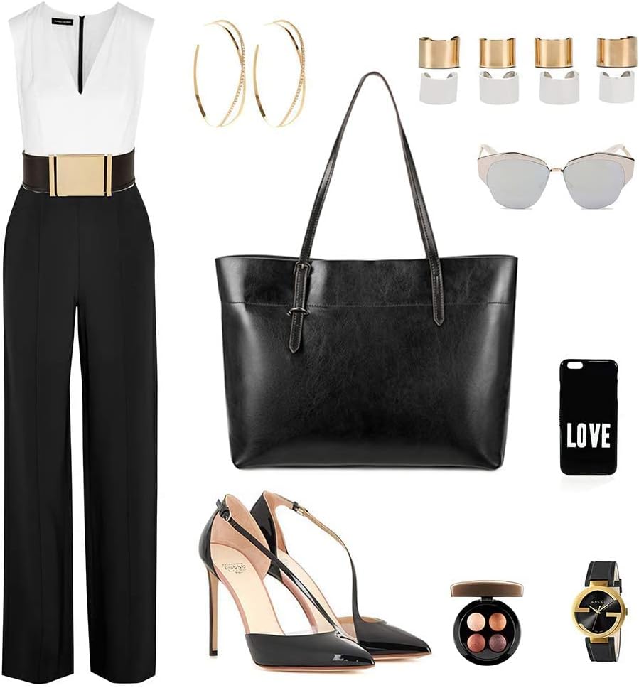 Thumbnail 6 de Kattee Sac Fourre-Tout Vintage Cuir 35x13x27 cm