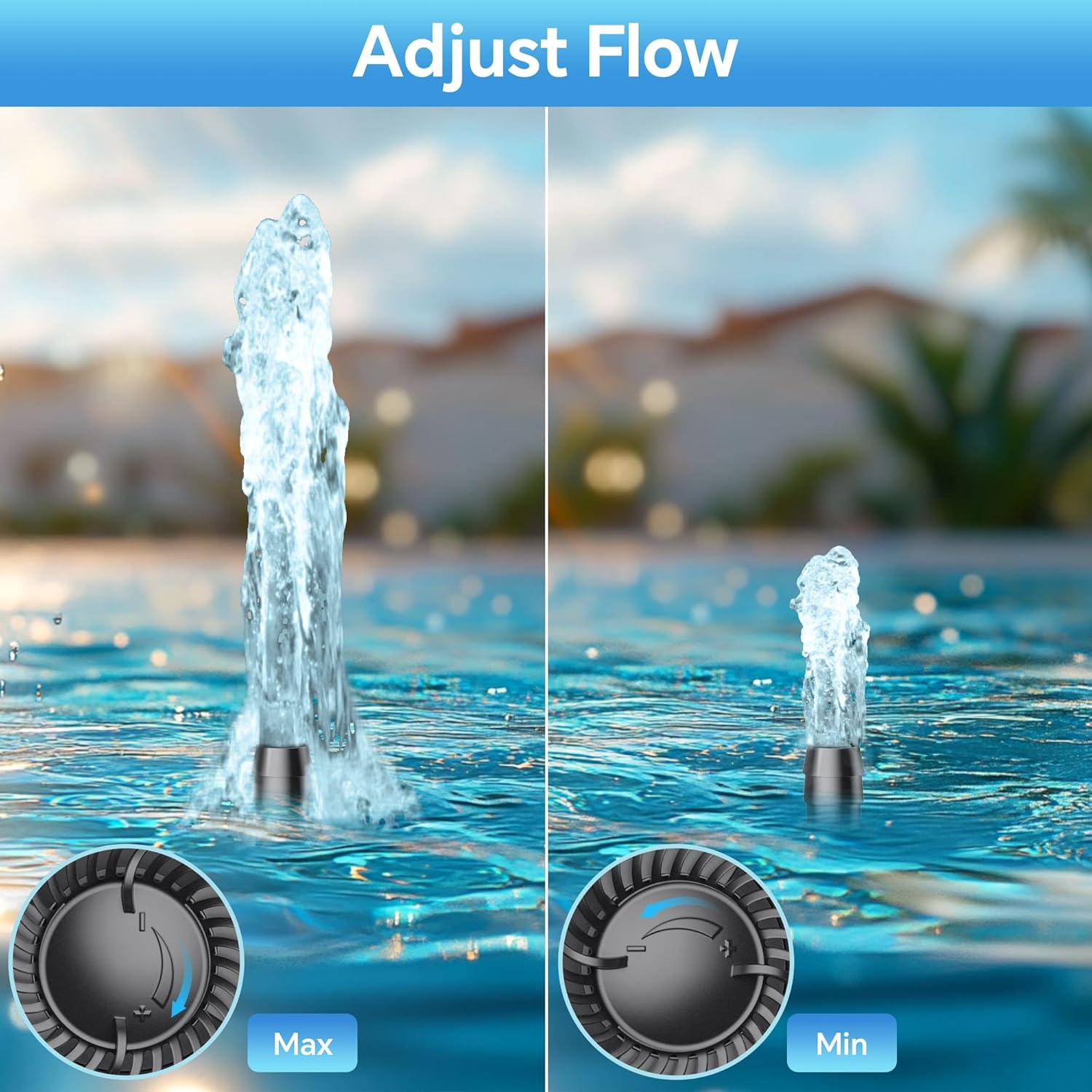 Thumbnail 2 de Biling 4500 L/H Submersible Water Pump with Filter – 80W, Low Noise for Ponds and Fountains