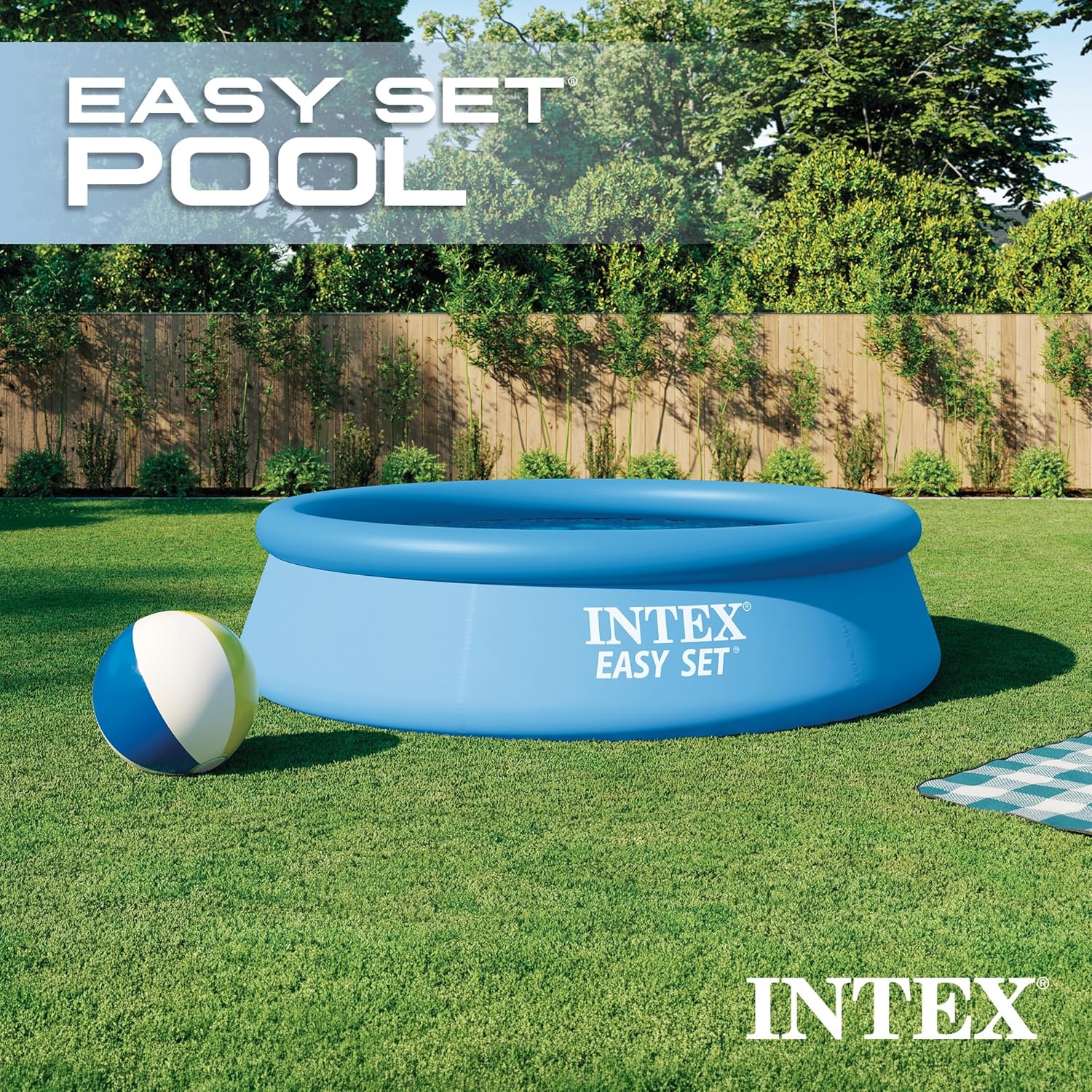 Detalle de Intex Easy Set Pool 305 x 76 cm – Aufstellbecken in Blau, 28120NP