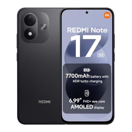 Detalle de Xiaomi Redmi Note 17 5G (6GB/128GB) in Black – 7700mAh Battery, 6.99" OLED