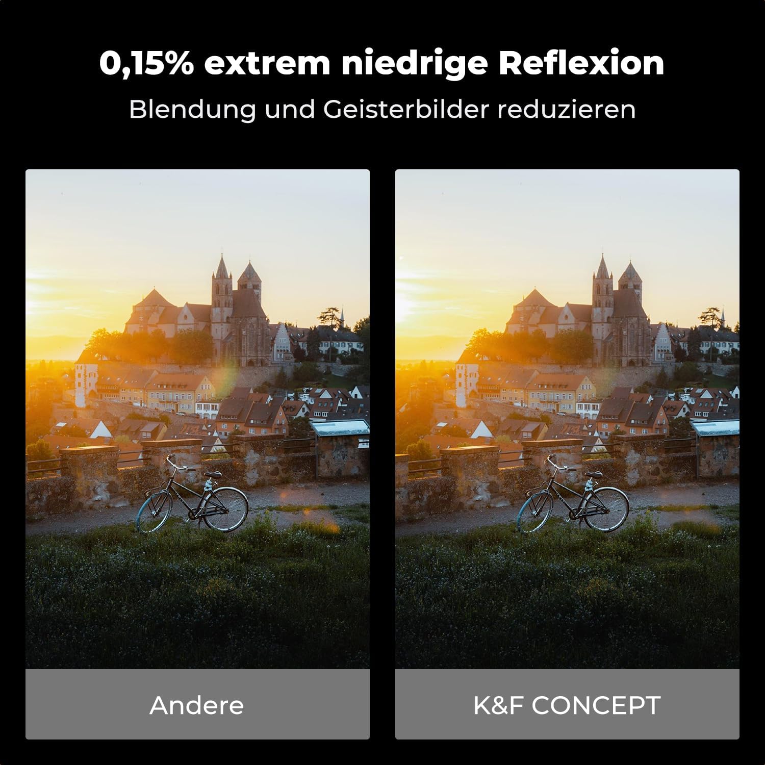 Thumbnail 3 de K&F CONCEPT ND-Filter 82 mm variabler Graufilter ND2–32 (1–5 Blenden, Nano-Xcel Pro Serie)