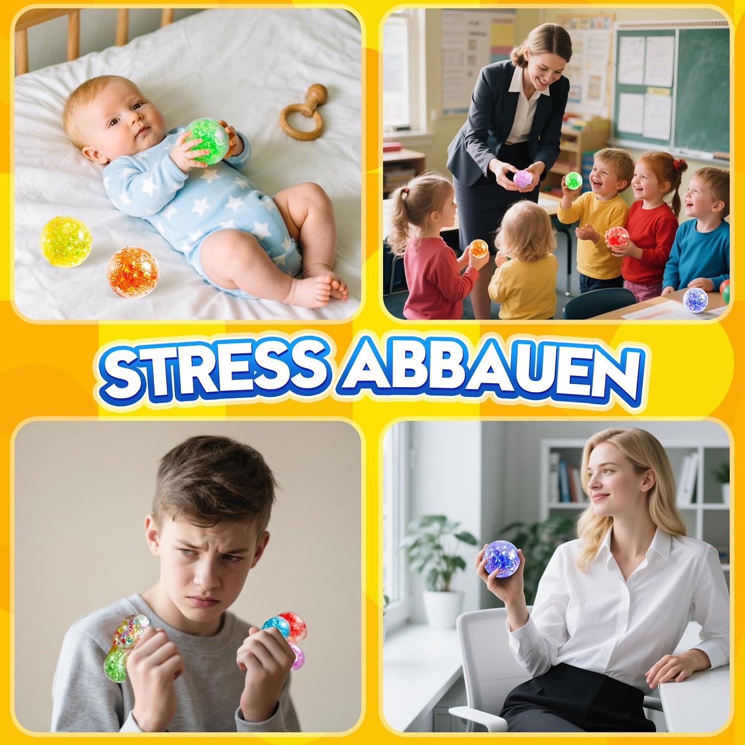 Thumbnail 3 de HOUT 20 Stück Mitgebsel: Squishy Stressbälle – Anti-Stress Bälle als Gastgeschenke