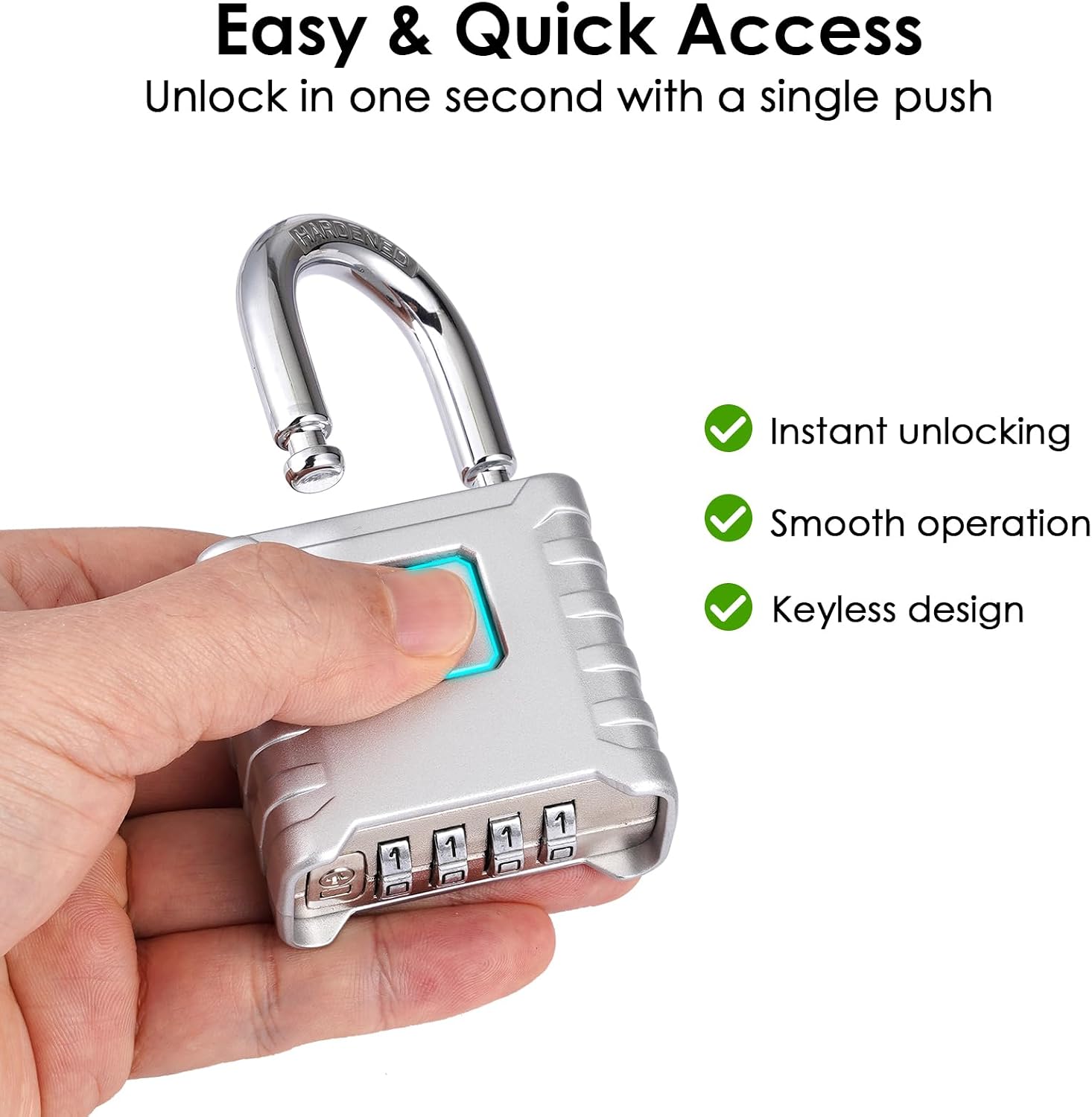 Detalle 2 de SharkByte 2 Pack Heavy Duty Padlocks 52mm 4-Digit Weatherproof 🔒