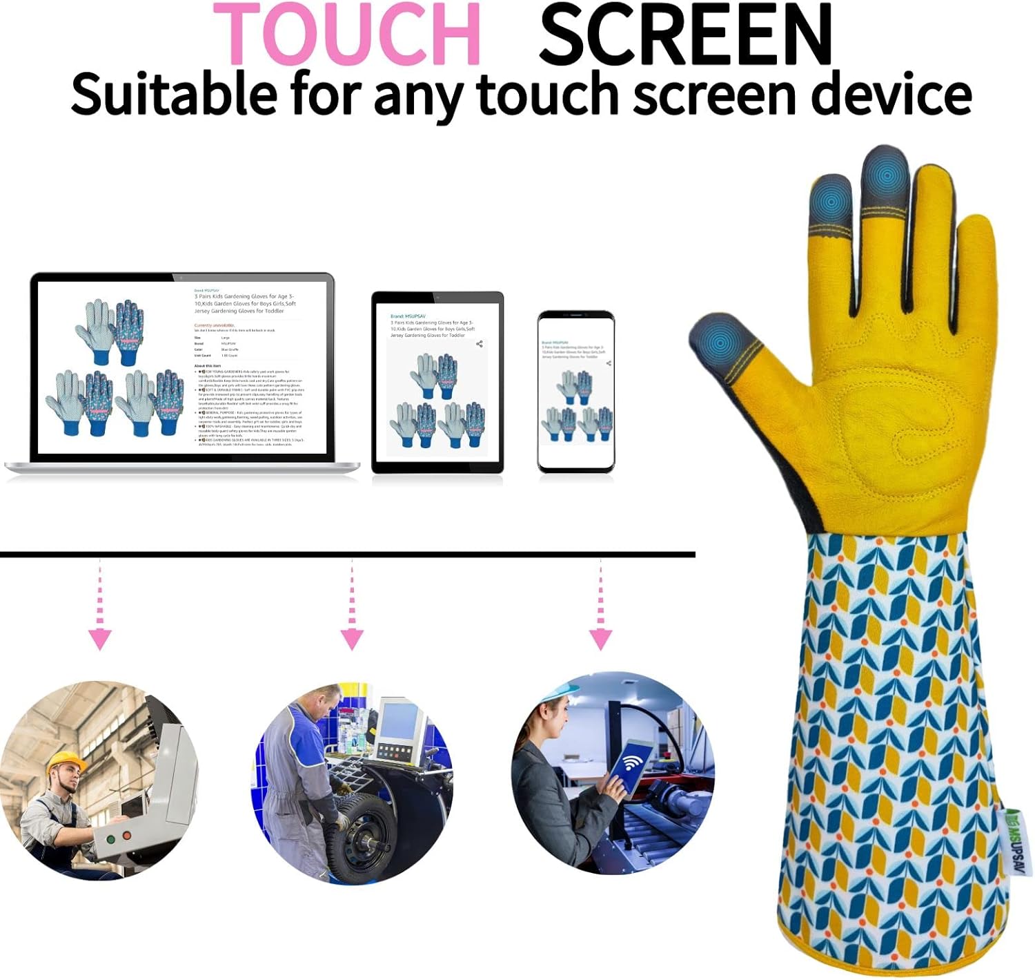 Thumbnail 4 de MSUPSAV Long Gardening Gloves: Thorn-Proof, Puncture-Resistant with 9-Inch Cuff