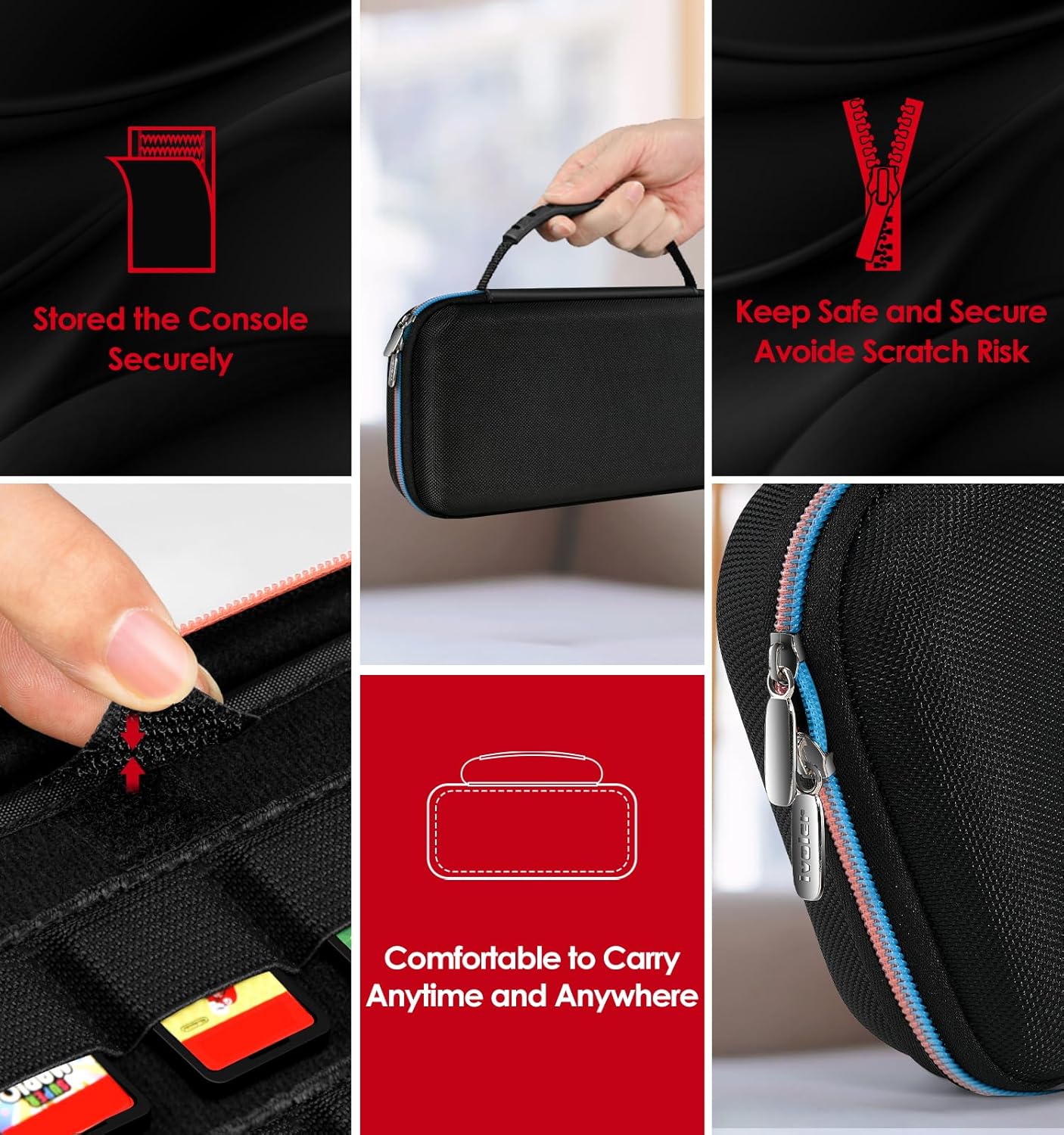Thumbnail 5 de ivoler Funda para Nintendo Switch 2 🧳 Estuche con 12Cartuchos